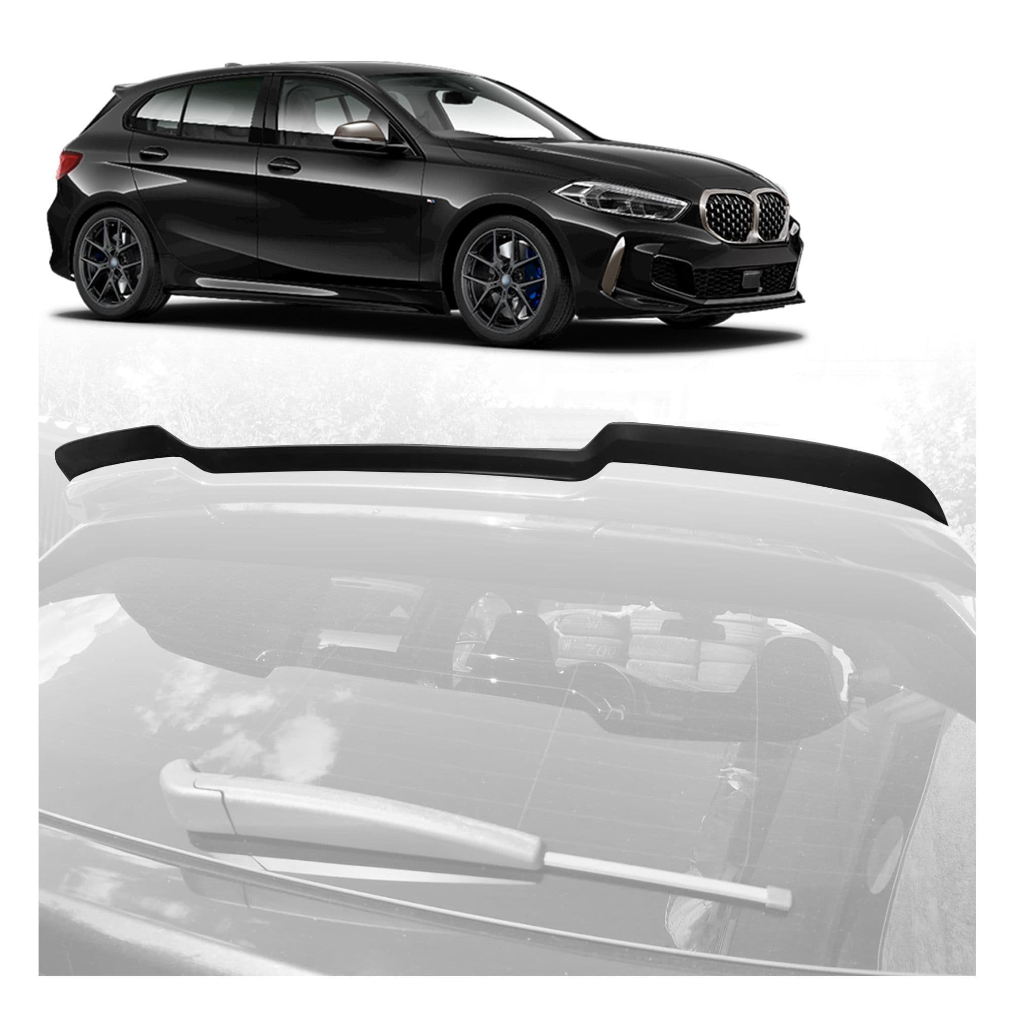 Roof spoiler cover — Black, ABS plastic, Shiny