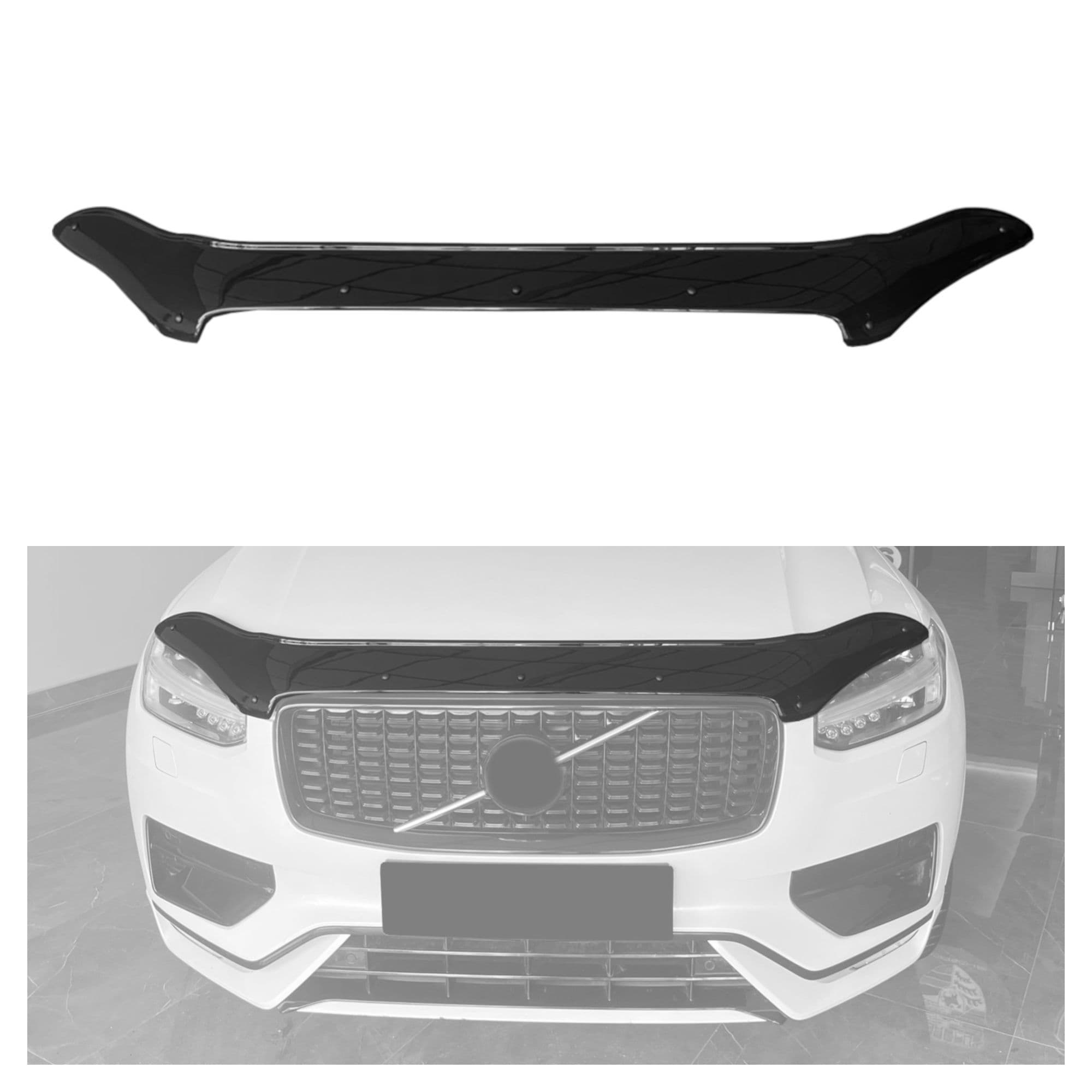 Bonnet guard — Black, ABS plastic, Shiny