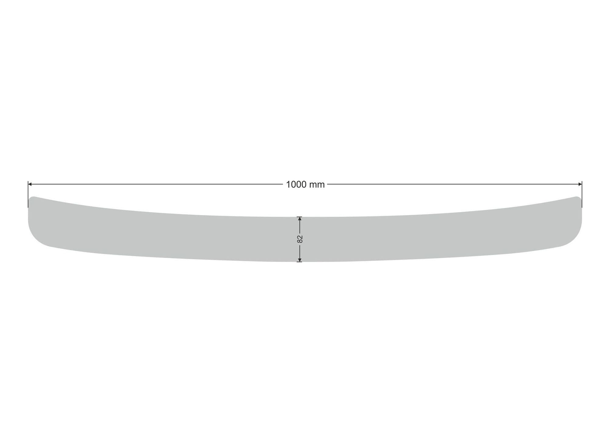 Rear bumper trim — Chrome, Stainless steel, Polished