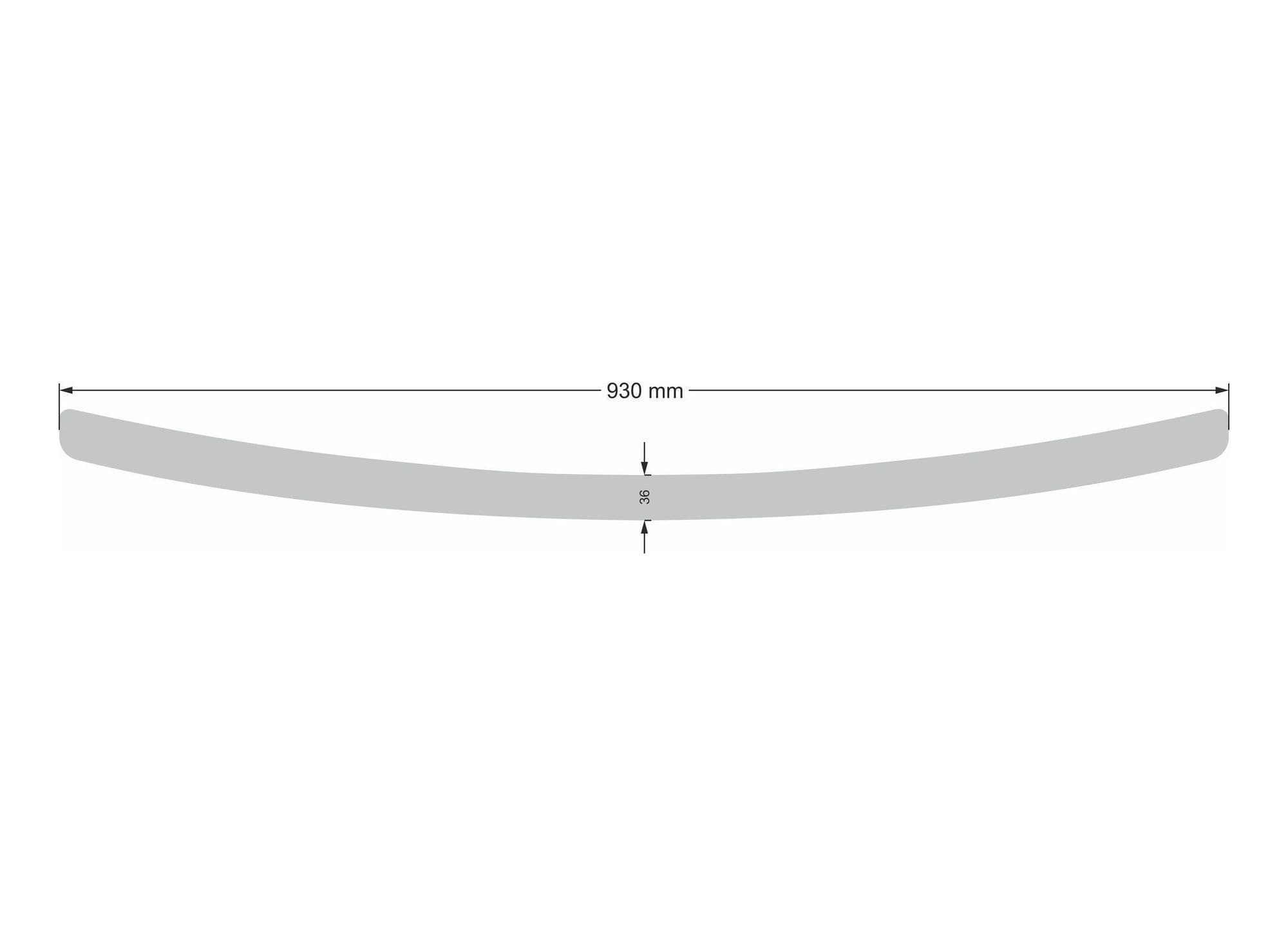 Rear bumper trim — Chrome, Stainless steel, Polished