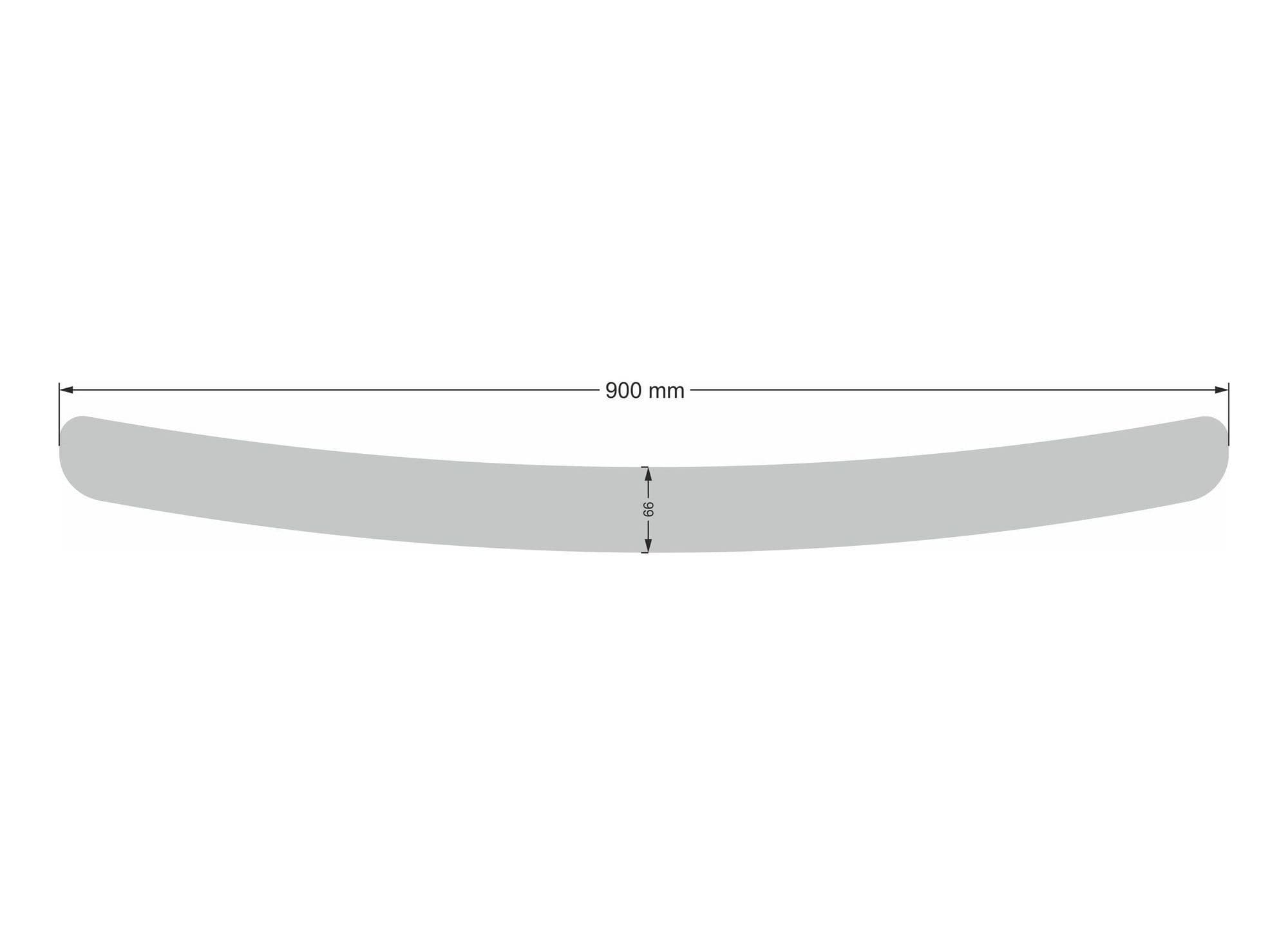 Rear bumper trim — Chrome, Stainless steel, Polished