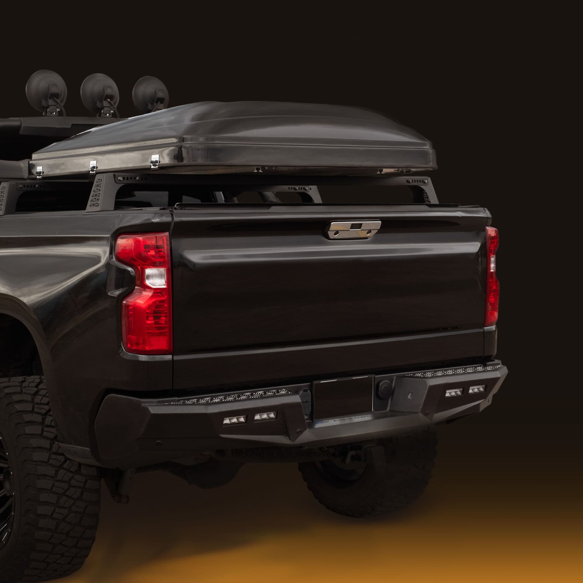Truck bed rack American — Black, Aluminum, Powder-coated