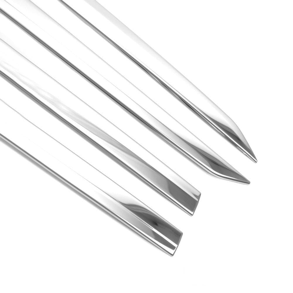 Moulures de portes latérales — Chrome, Acier inoxydable, Poli