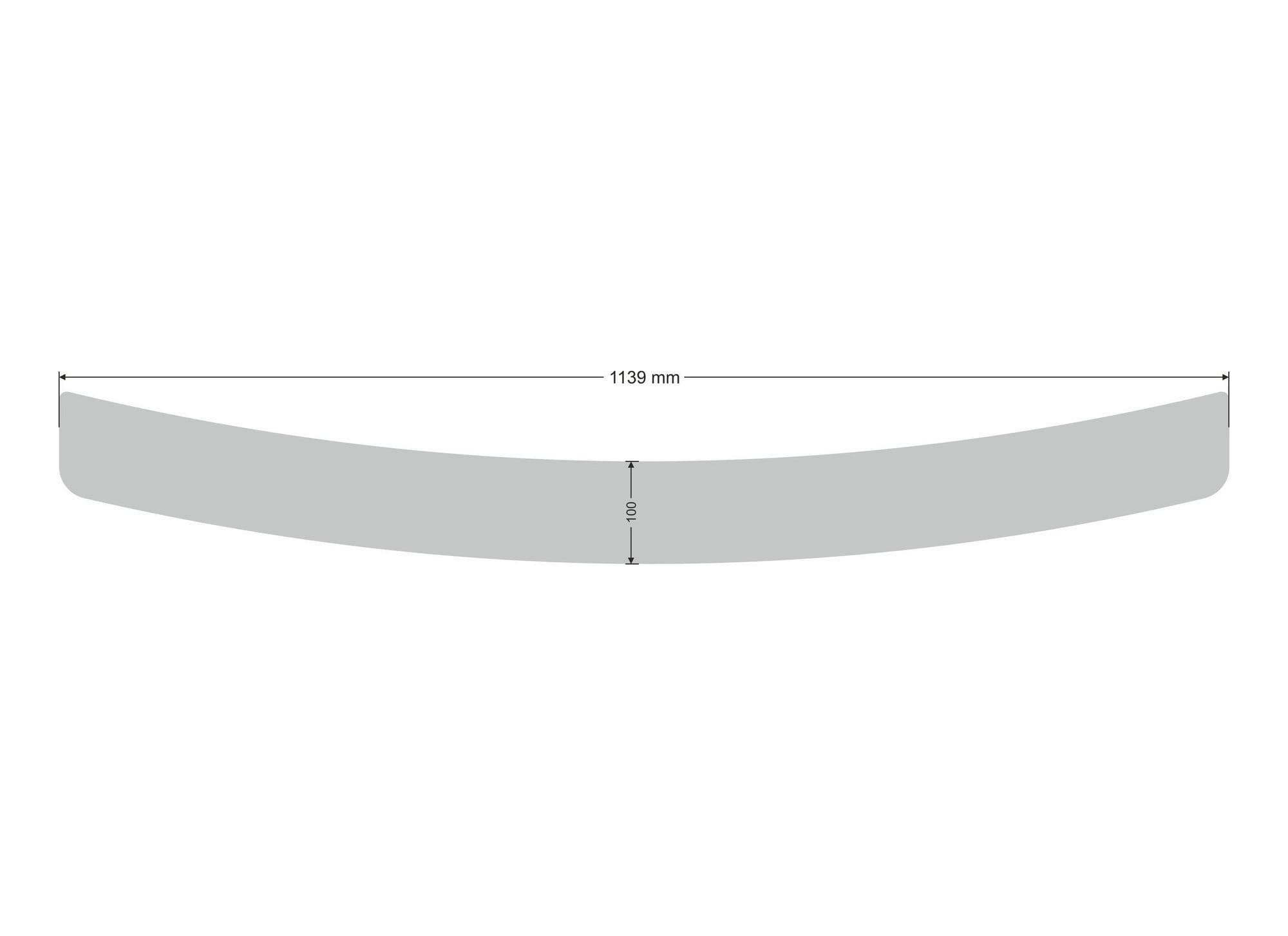 Rear bumper trim — Chrome, Stainless steel, Polished