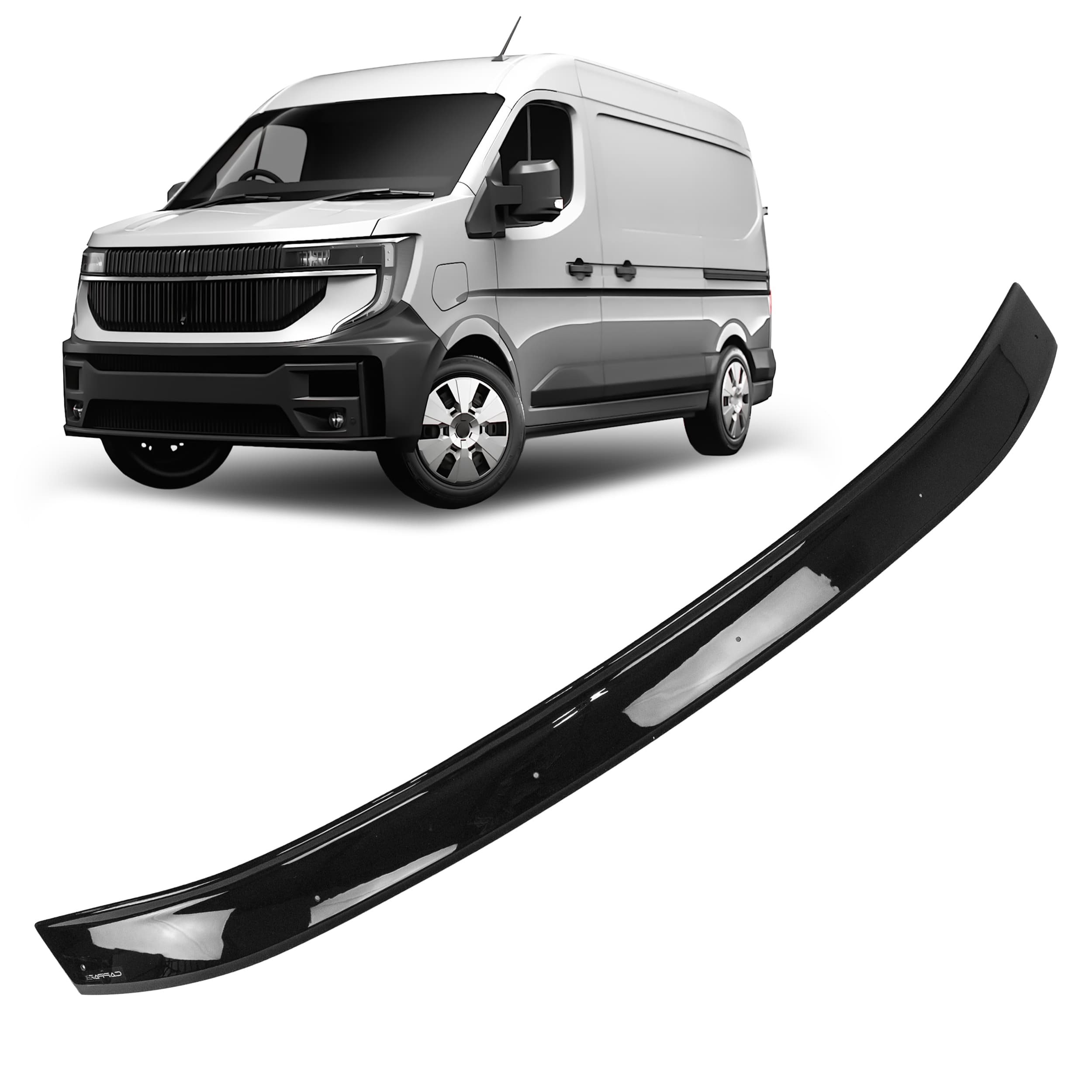 Bonnet guard — Black, ABS plastic, Shiny