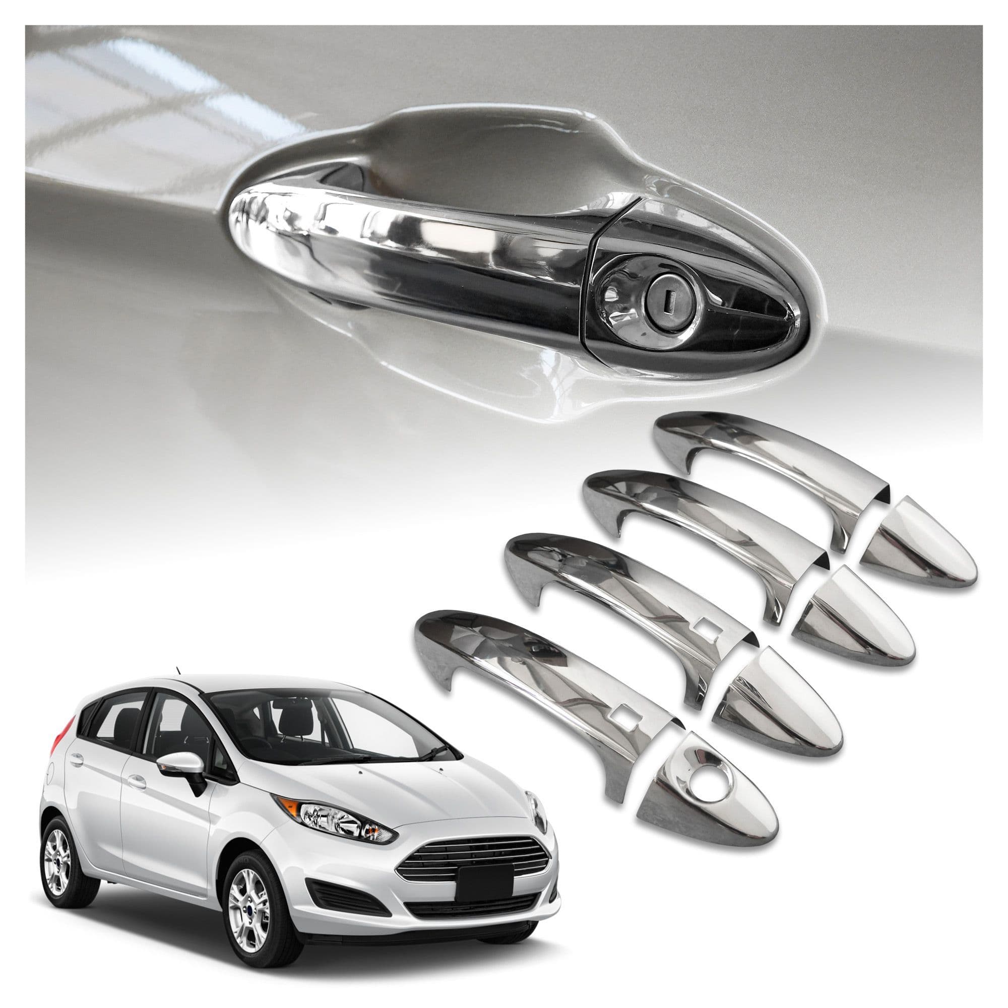 Handle covers — Chrome, Stainless steel, Polished