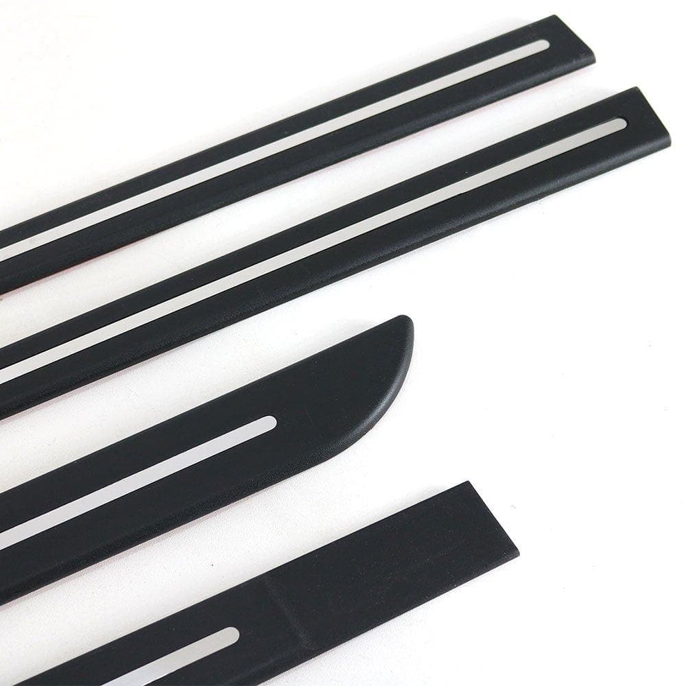 Side door trims — Black | Silver, Steel | Plastic, Matte