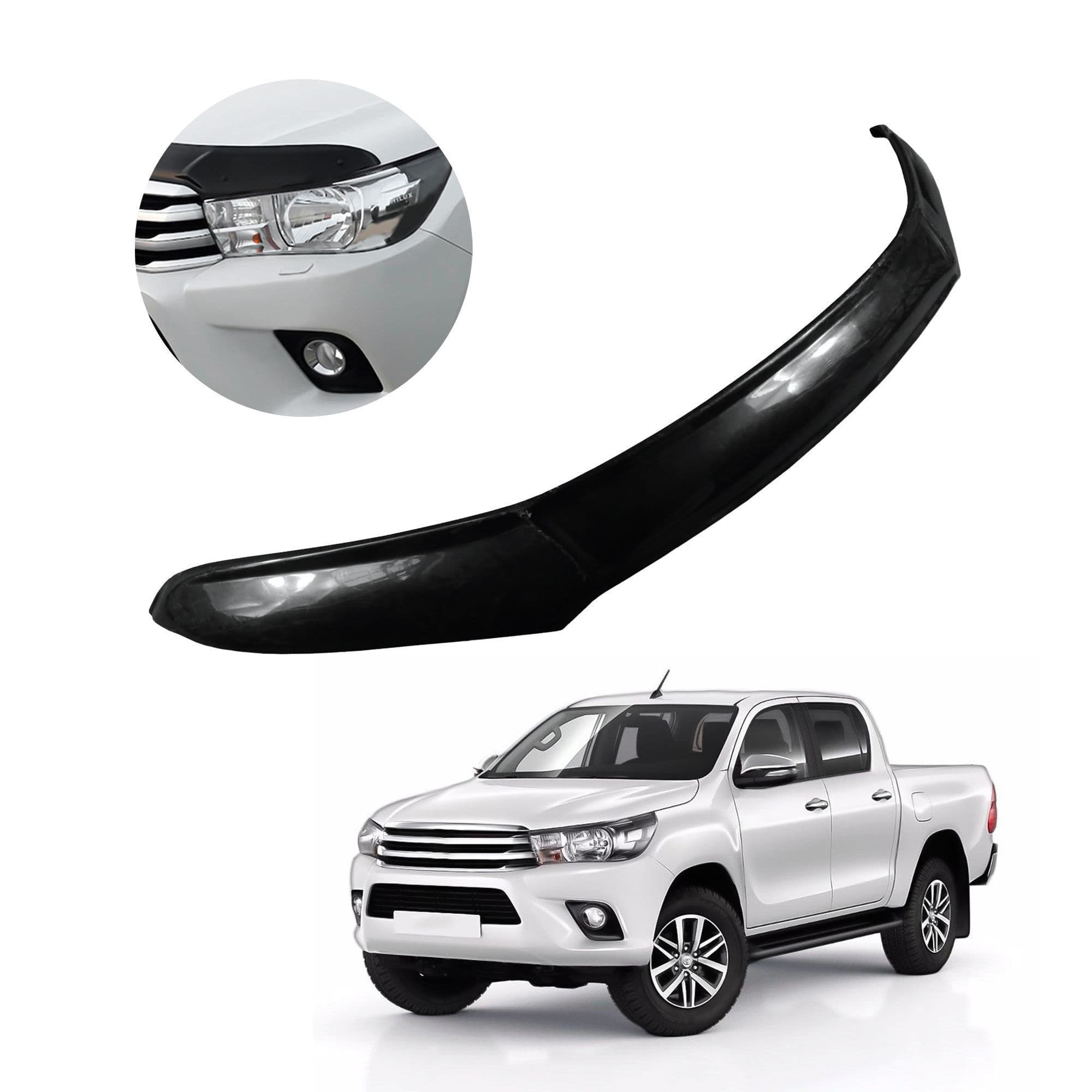 Bonnet guard — Black, ABS plastic, Shiny
