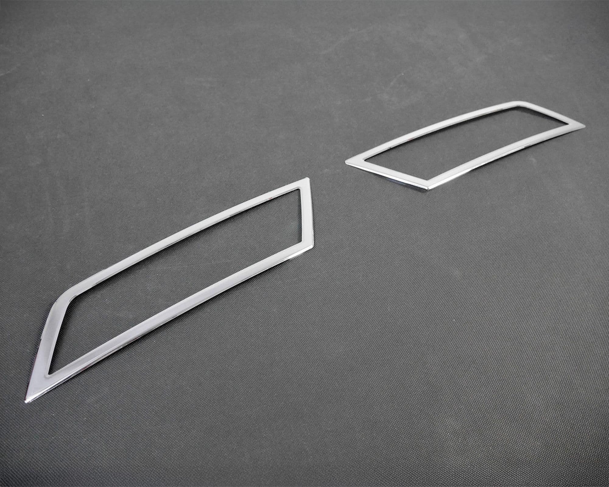 Cadres des phares antibrouillard (lamelles) — Chrome, Acier inoxydable, Poli