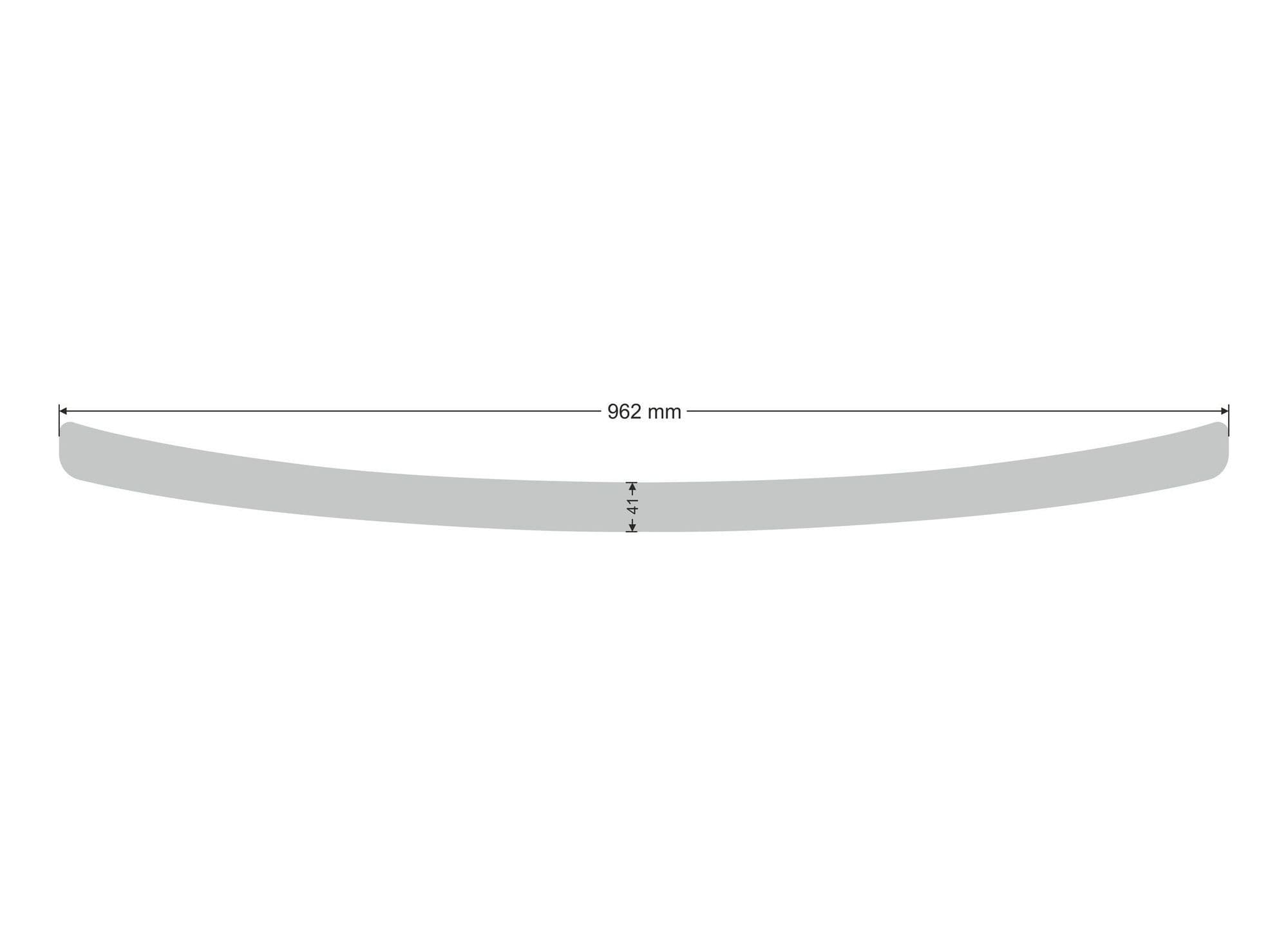 Rear bumper trim — Chrome, Stainless steel, Polished