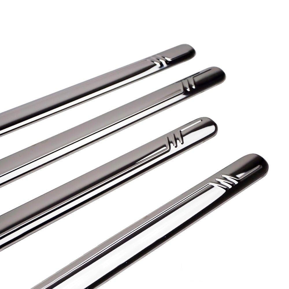 Moulures de portes latérales — Chrome, Acier inoxydable, Poli