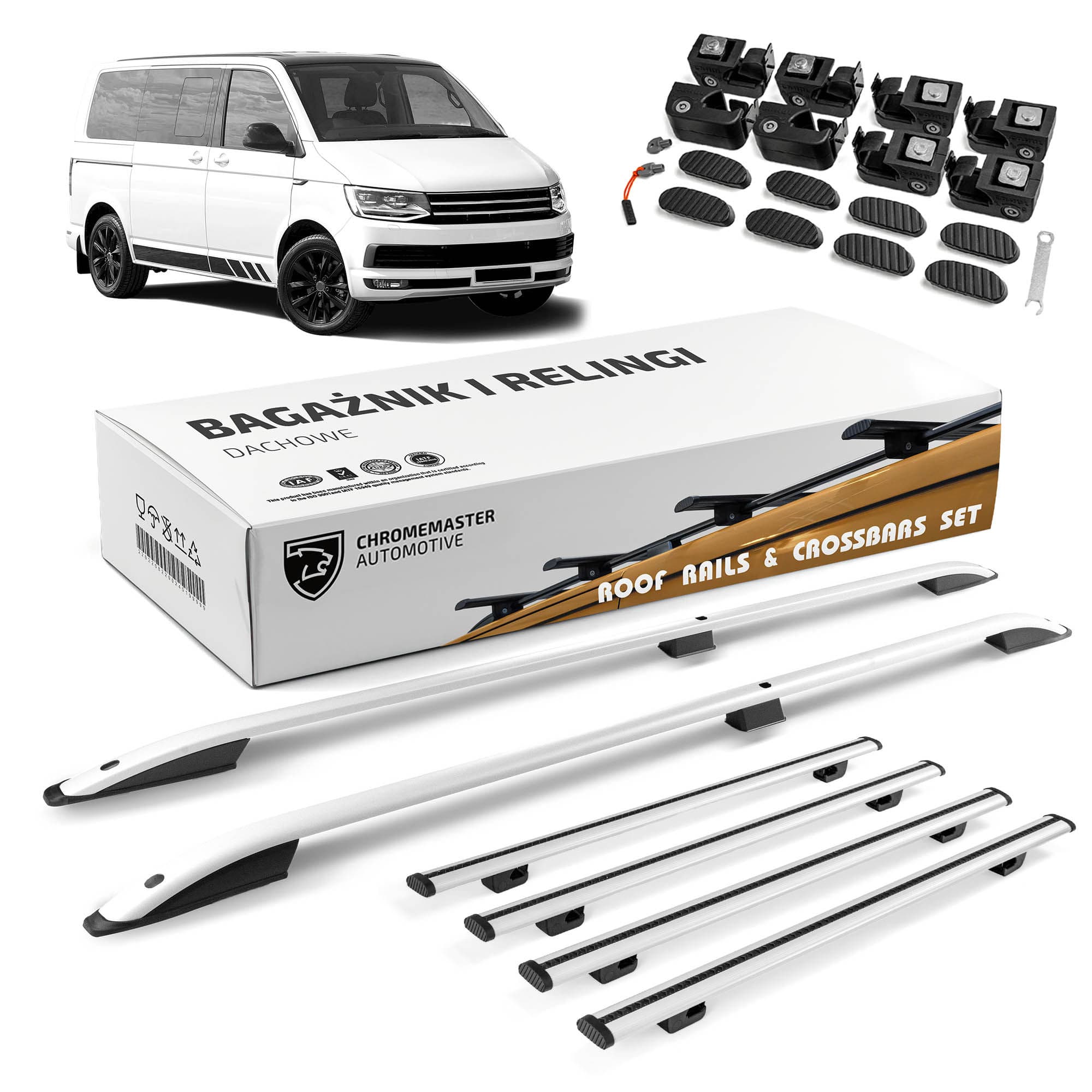 Roof rails with cross bars included SKYPORT — Silver, Aluminum | Plastic, Painted