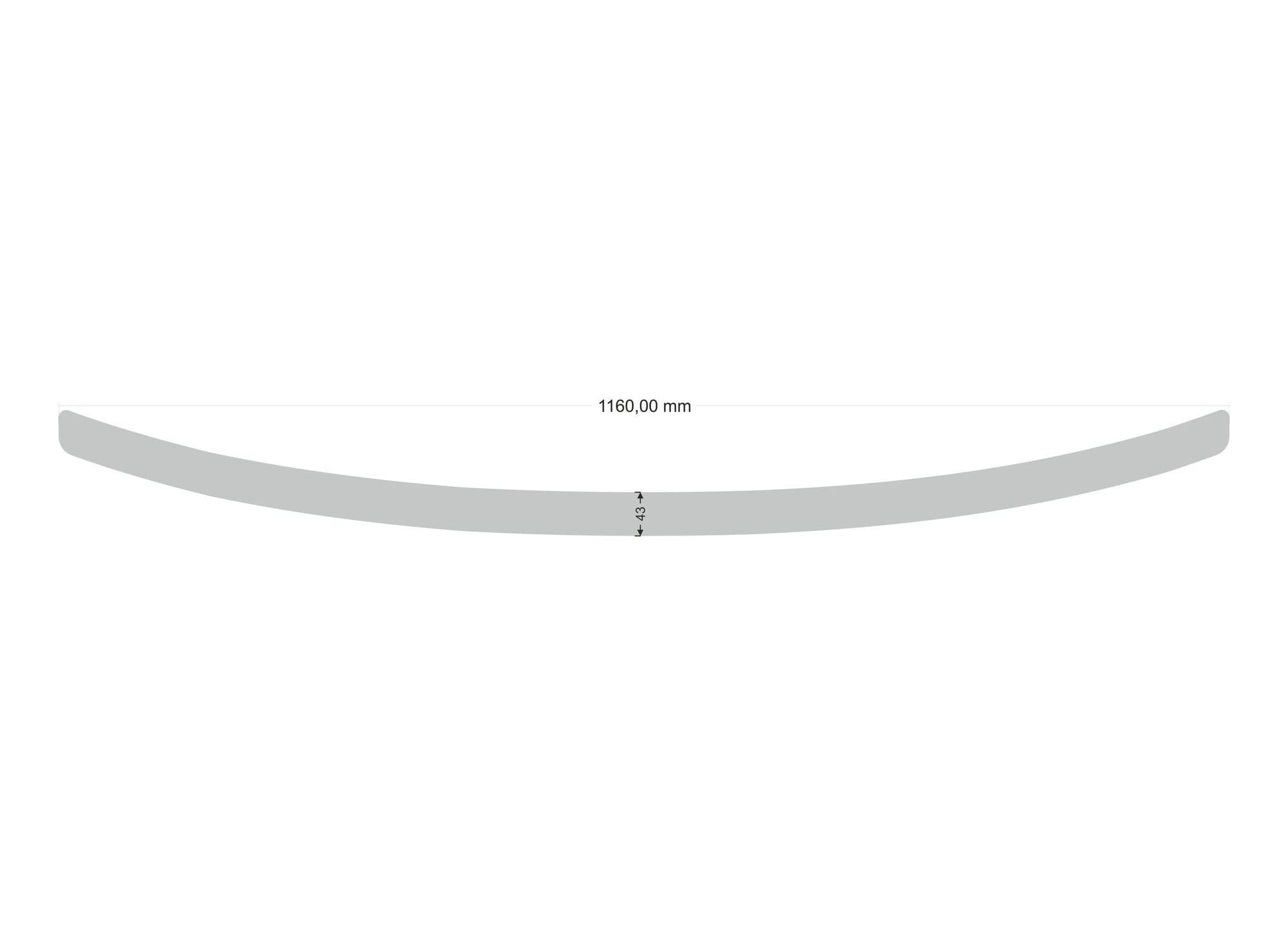 Rear bumper trim — Chrome, Stainless steel, Polished