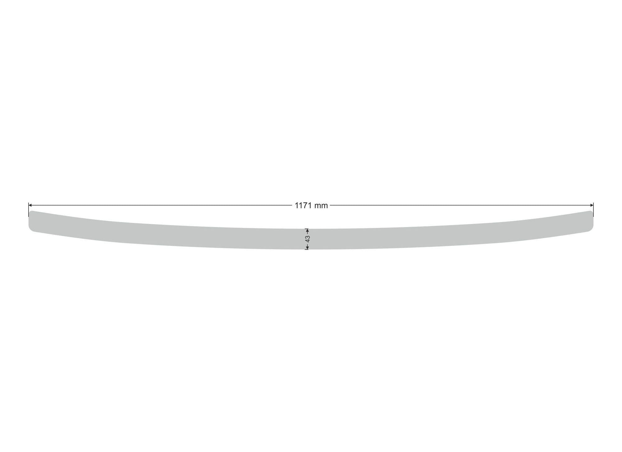 Rear bumper trim — Chrome, Stainless steel, Polished