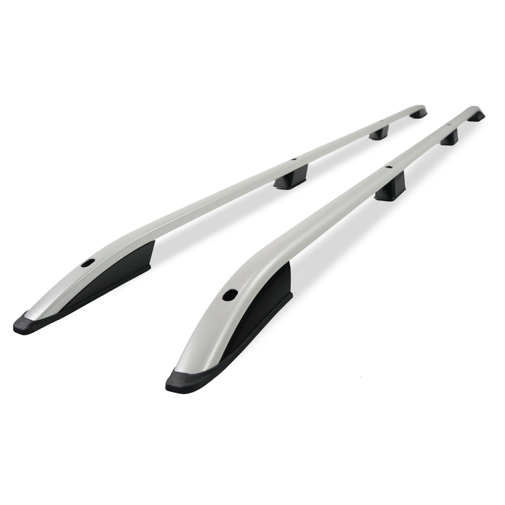 Roof rails — Silver, Aluminum | Plastic, Matte