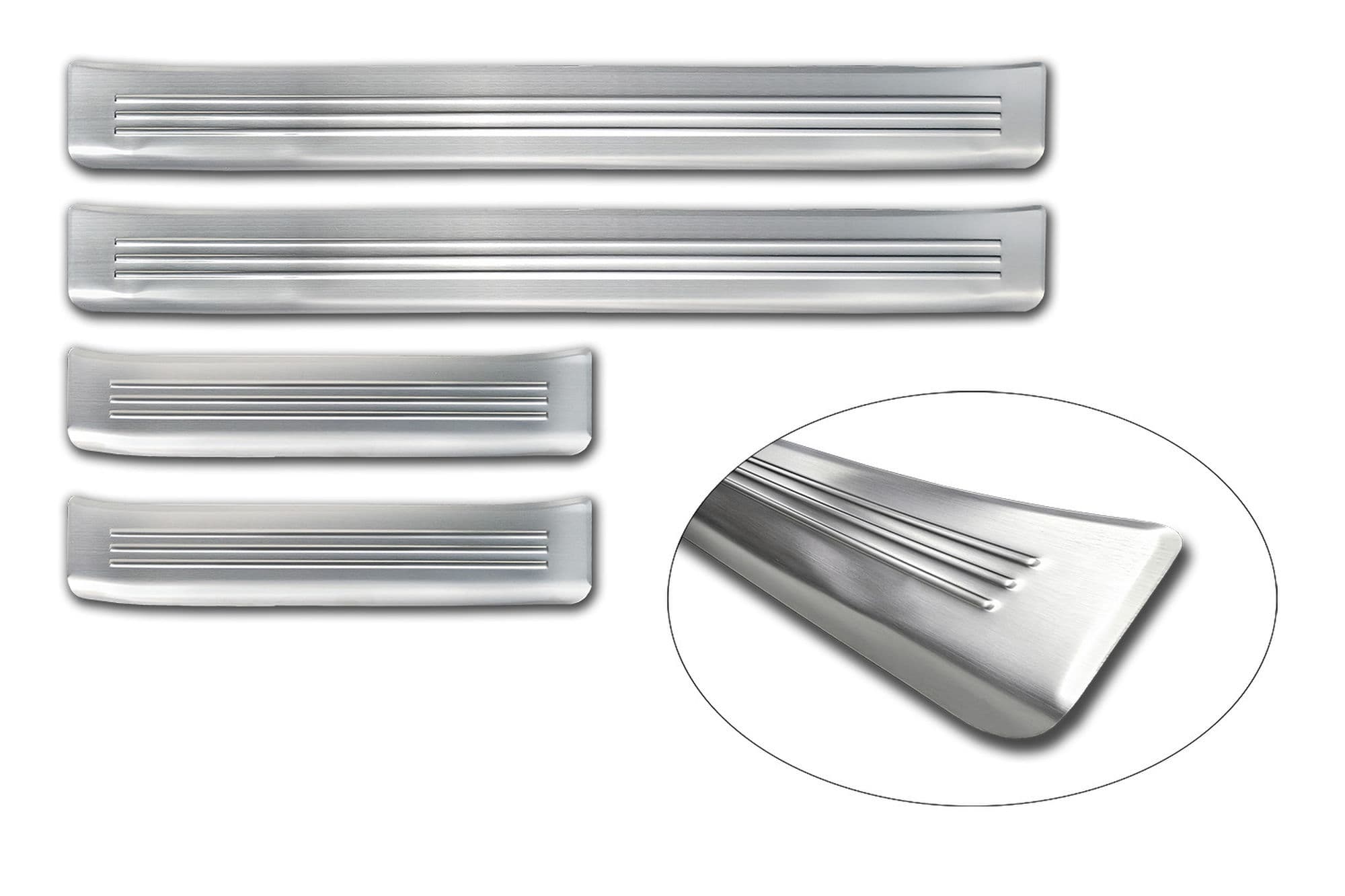 Schwellerleisten LINE — Silber, Rostfreier Stahl, Gebürstet