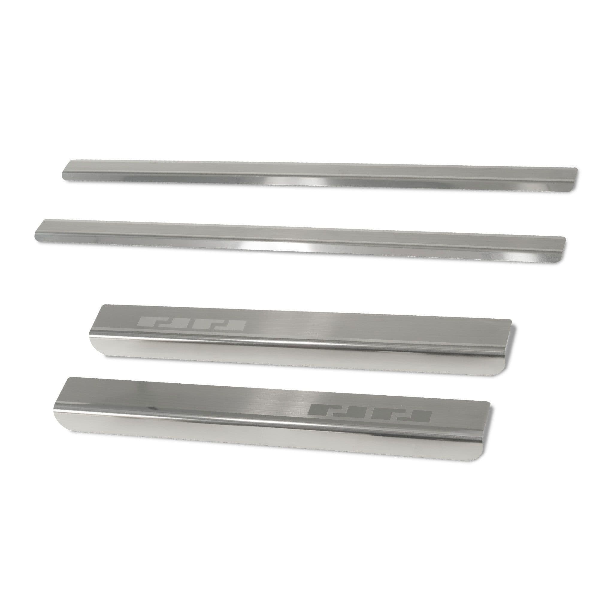 Front sill trims — Silver, Stainless steel, Brushed | polished