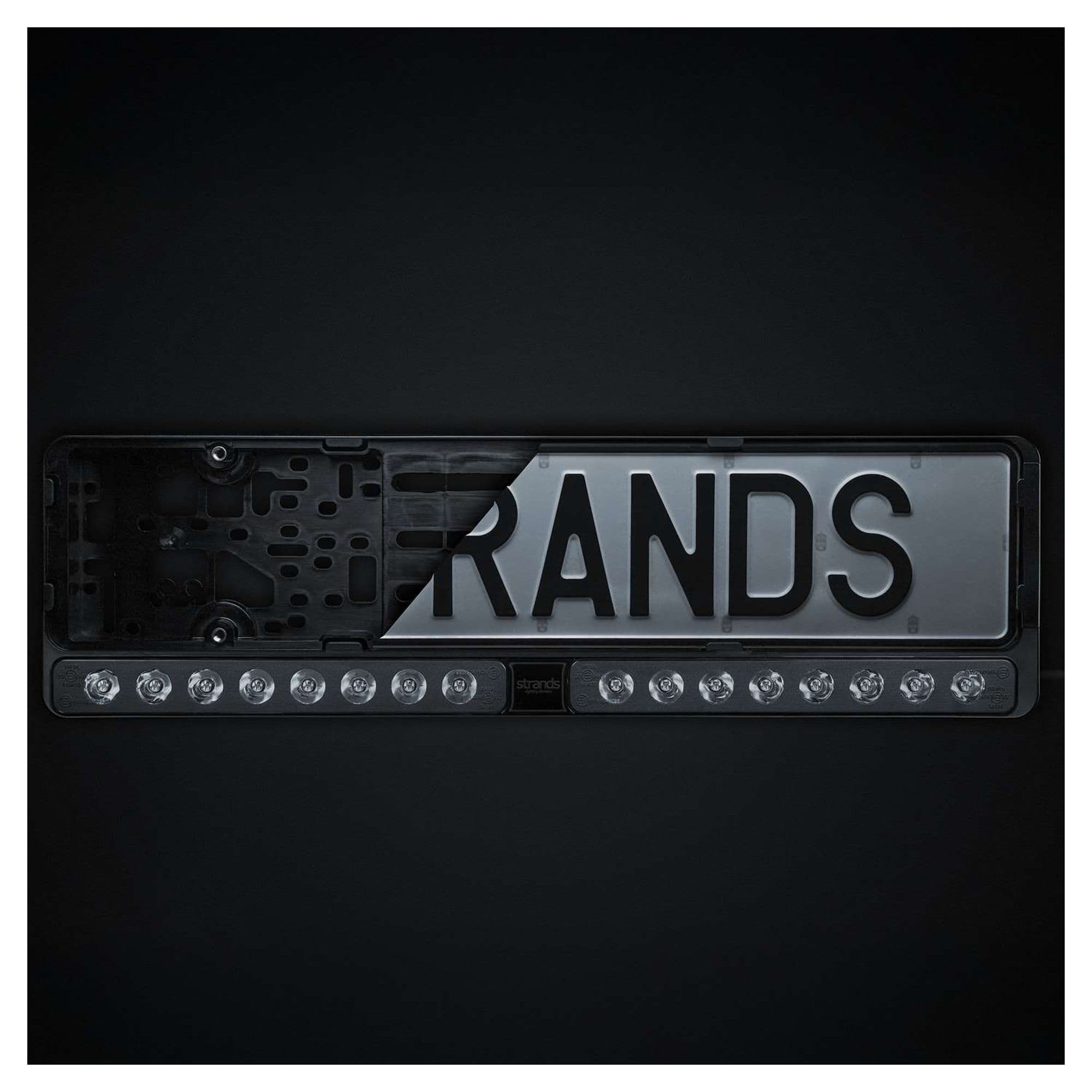 Cadre de plaque d’immatriculation avec 2 lampes LED DARK KNIGHT NUUK E-LINE DUO 10"