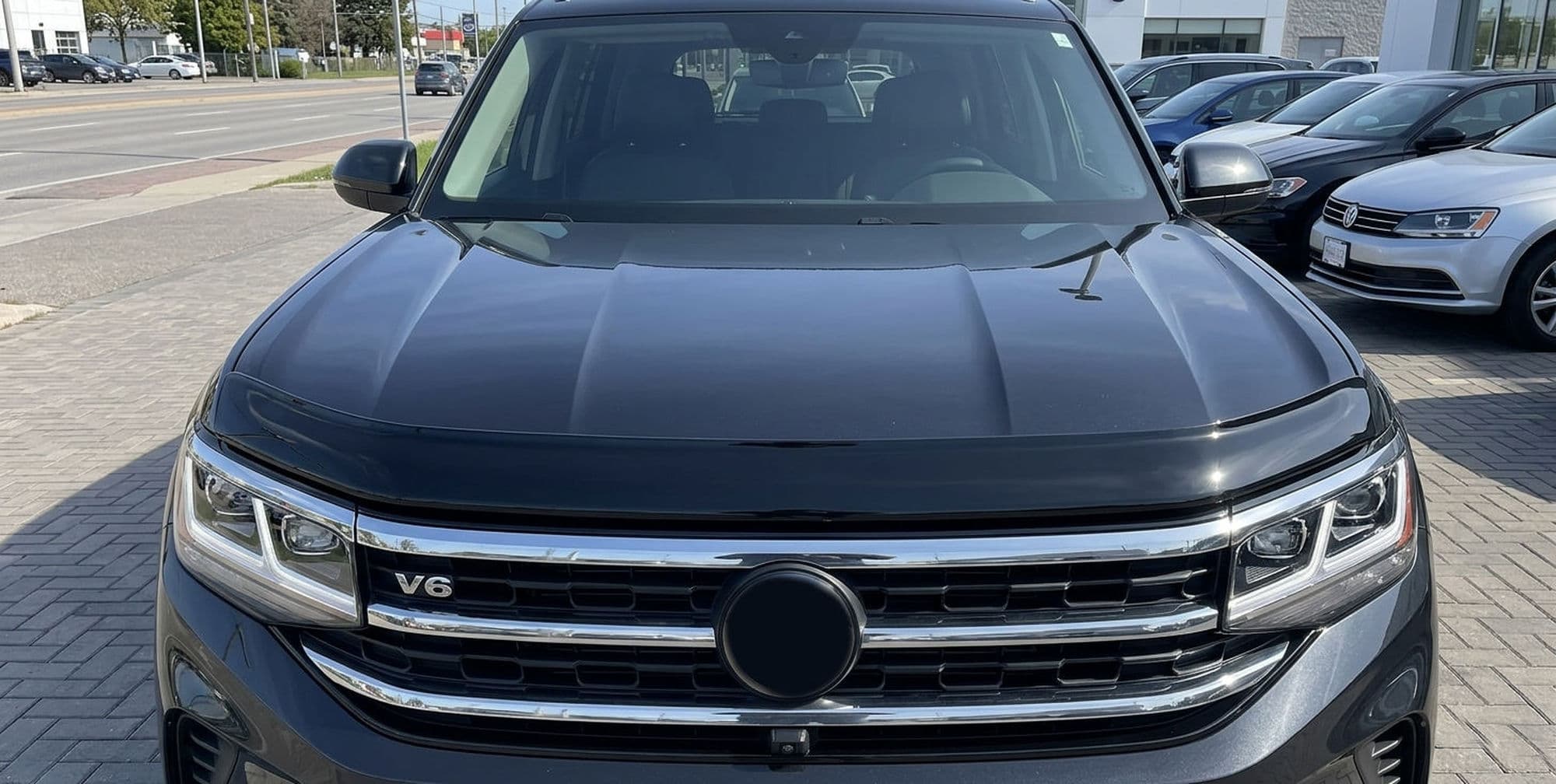 Bonnet guard — Black, ABS plastic, Shiny