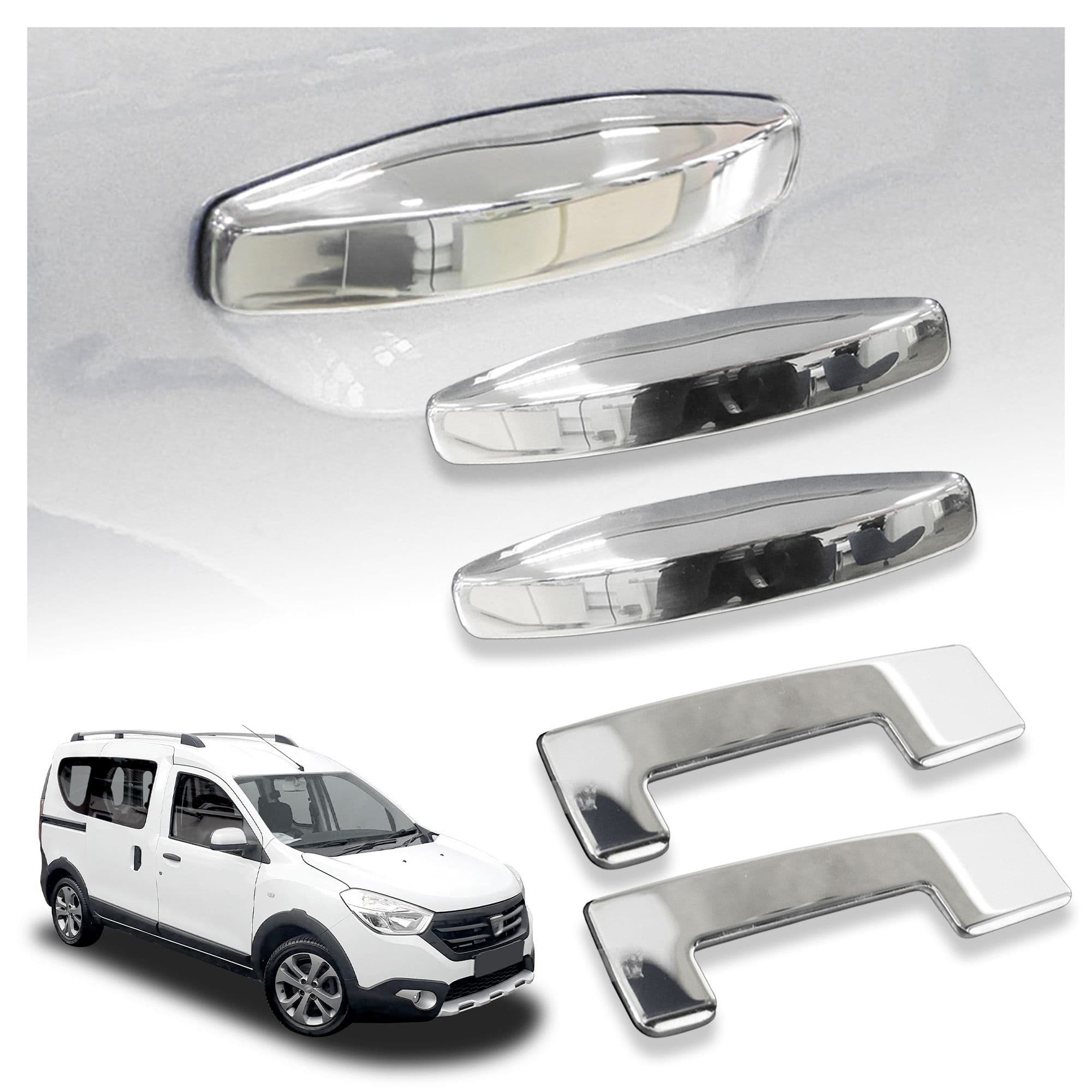 Handle covers — Chrome, Stainless steel, Polished