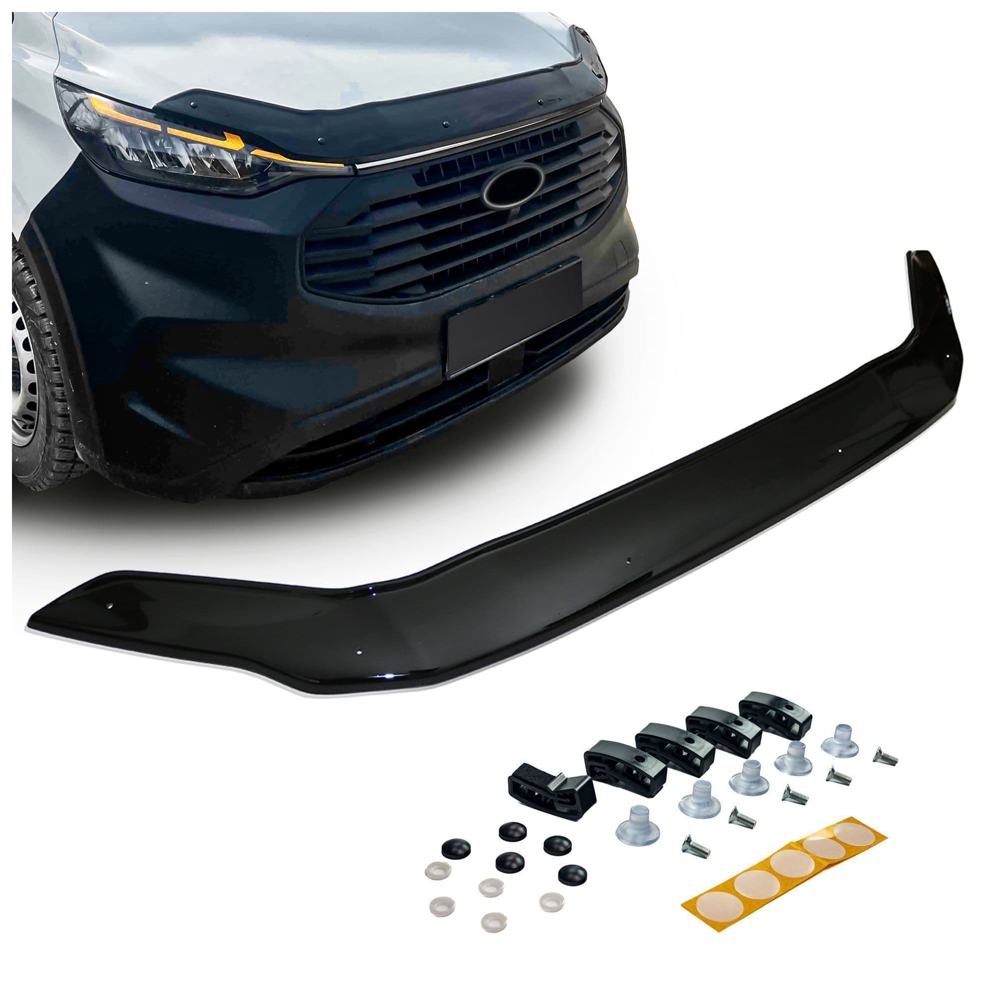 Bonnet guard — Black, ABS plastic, Shiny