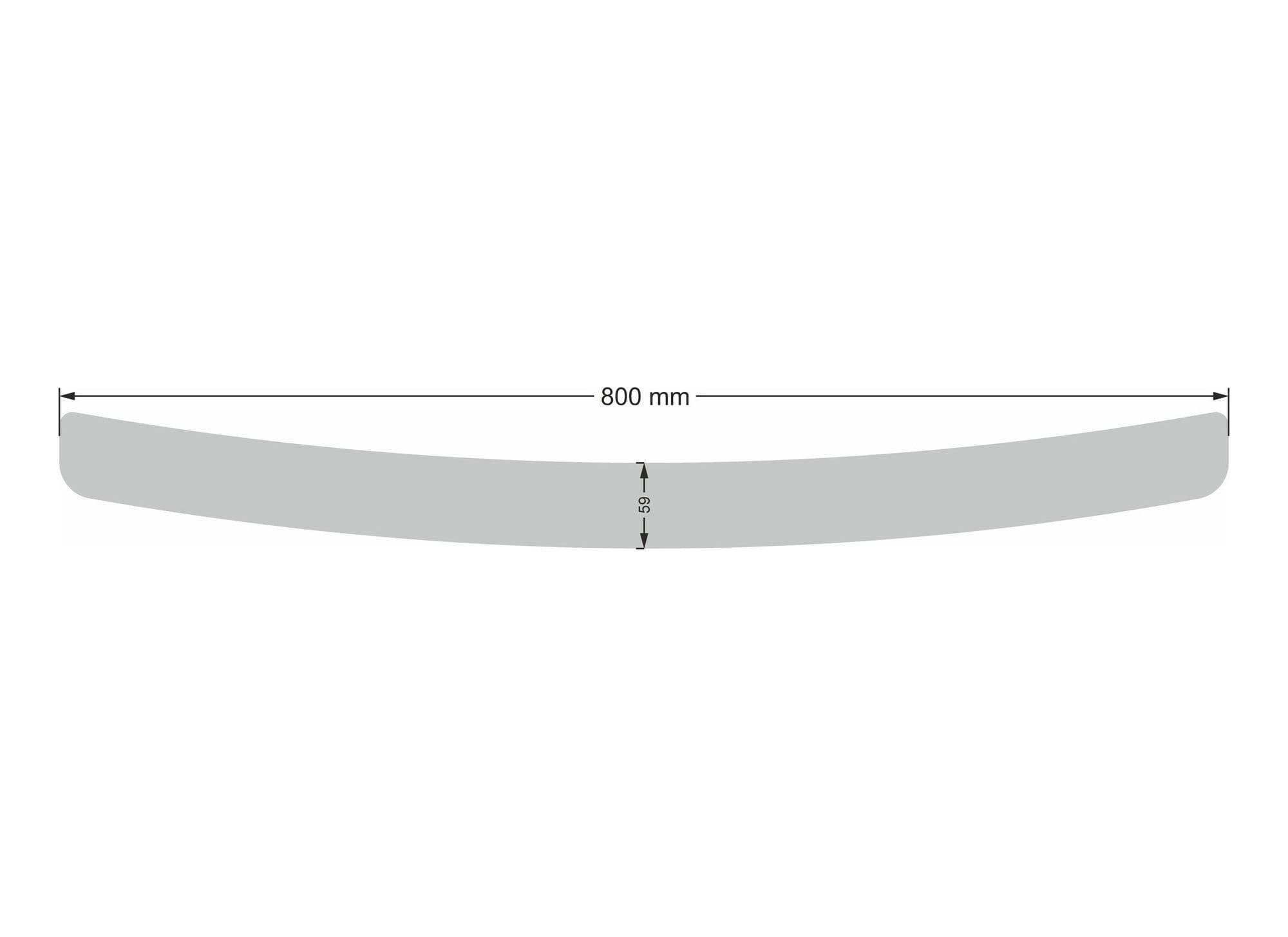 Rear bumper trim — Chrome, Stainless steel, Polished