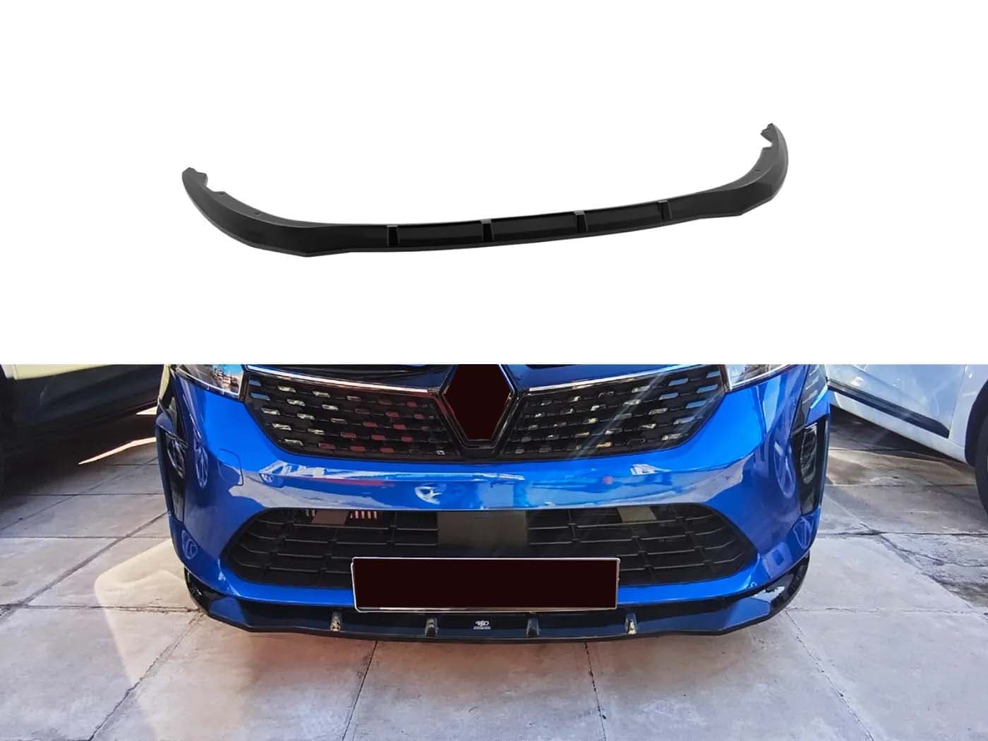 Front splitter — Black, ABS plastic, Shiny