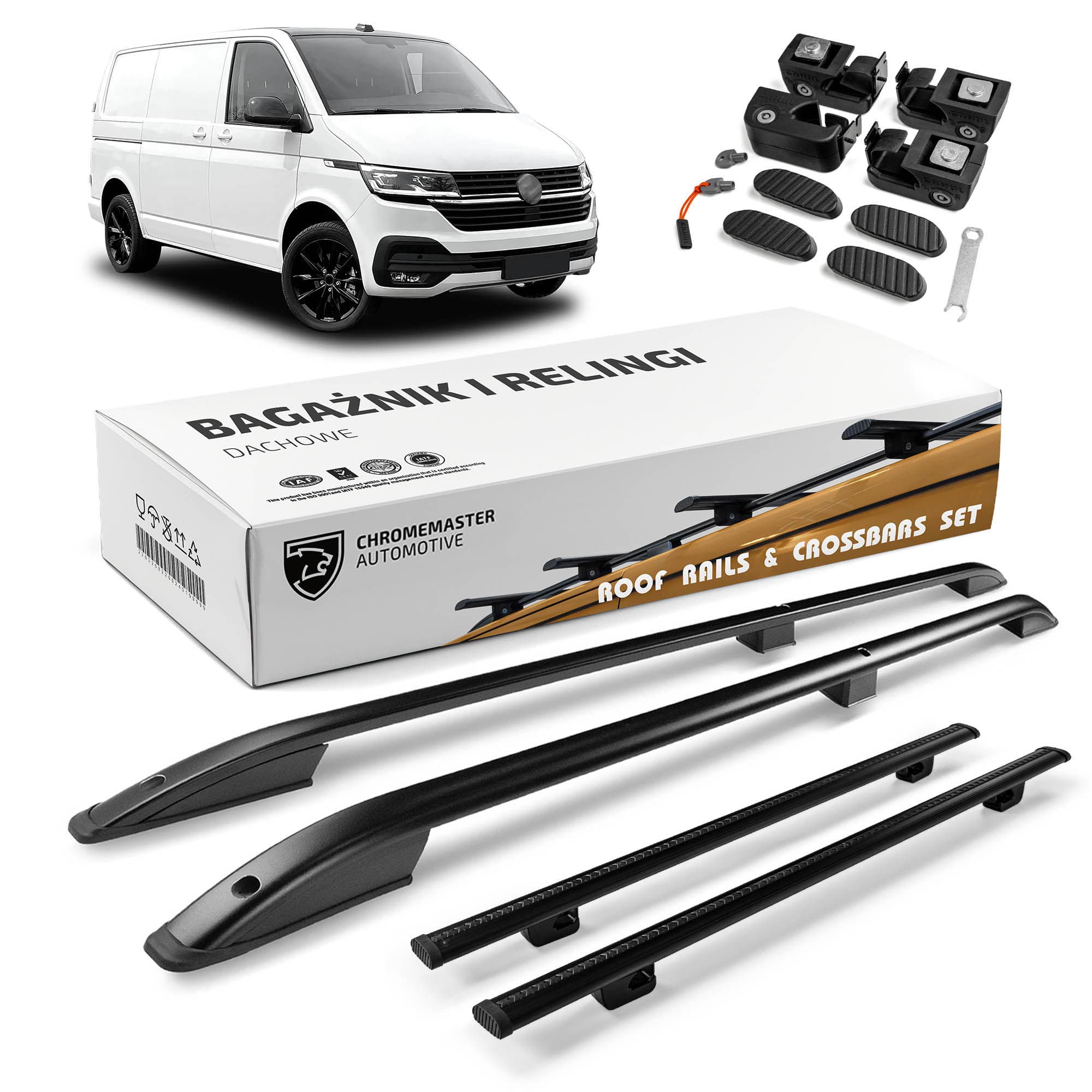 Roof rails with cross bars included SKYPORT — Black, Aluminum | Plastic, Painted