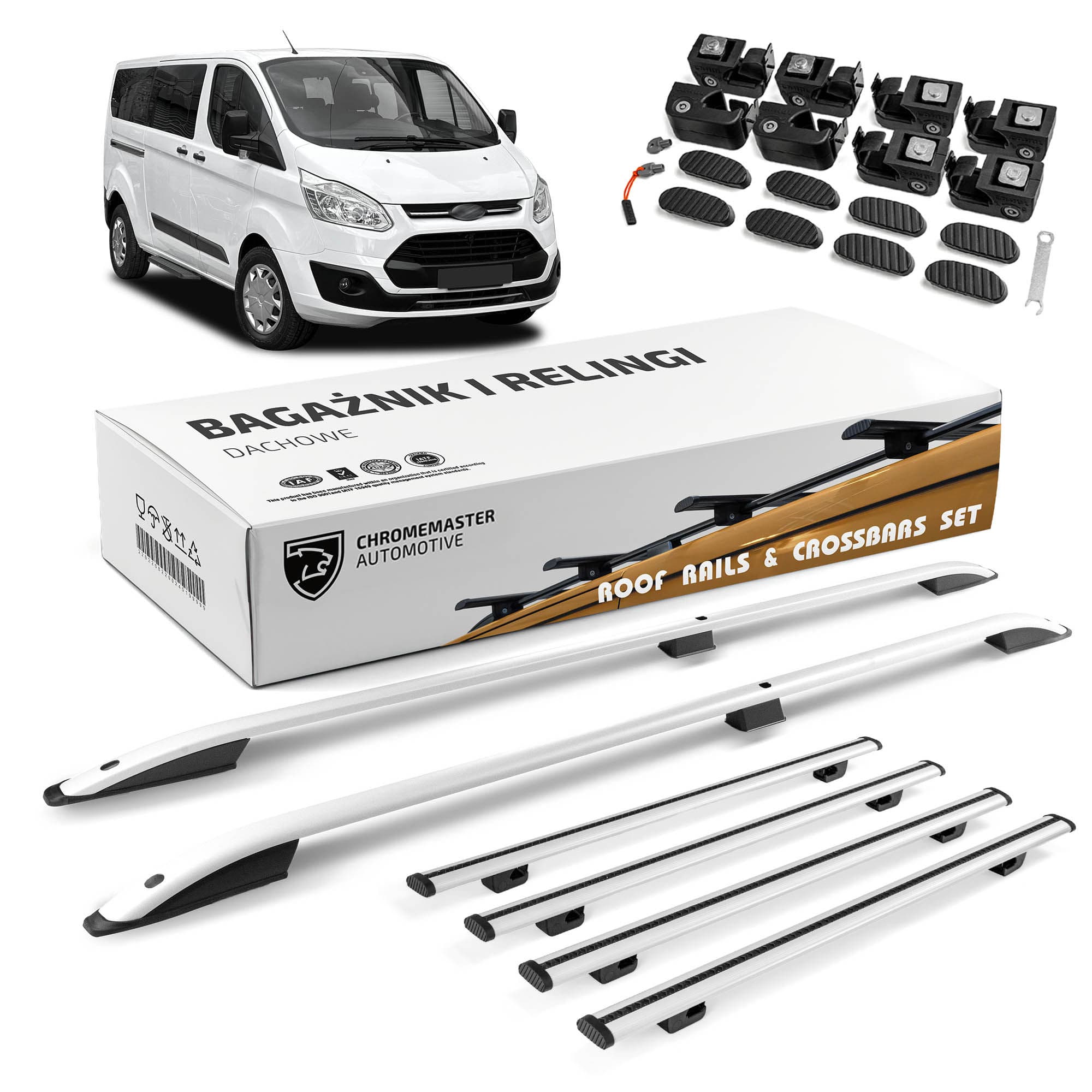 Roof rails with cross bars included SKYPORT — Silver, Aluminum | Plastic, Painted