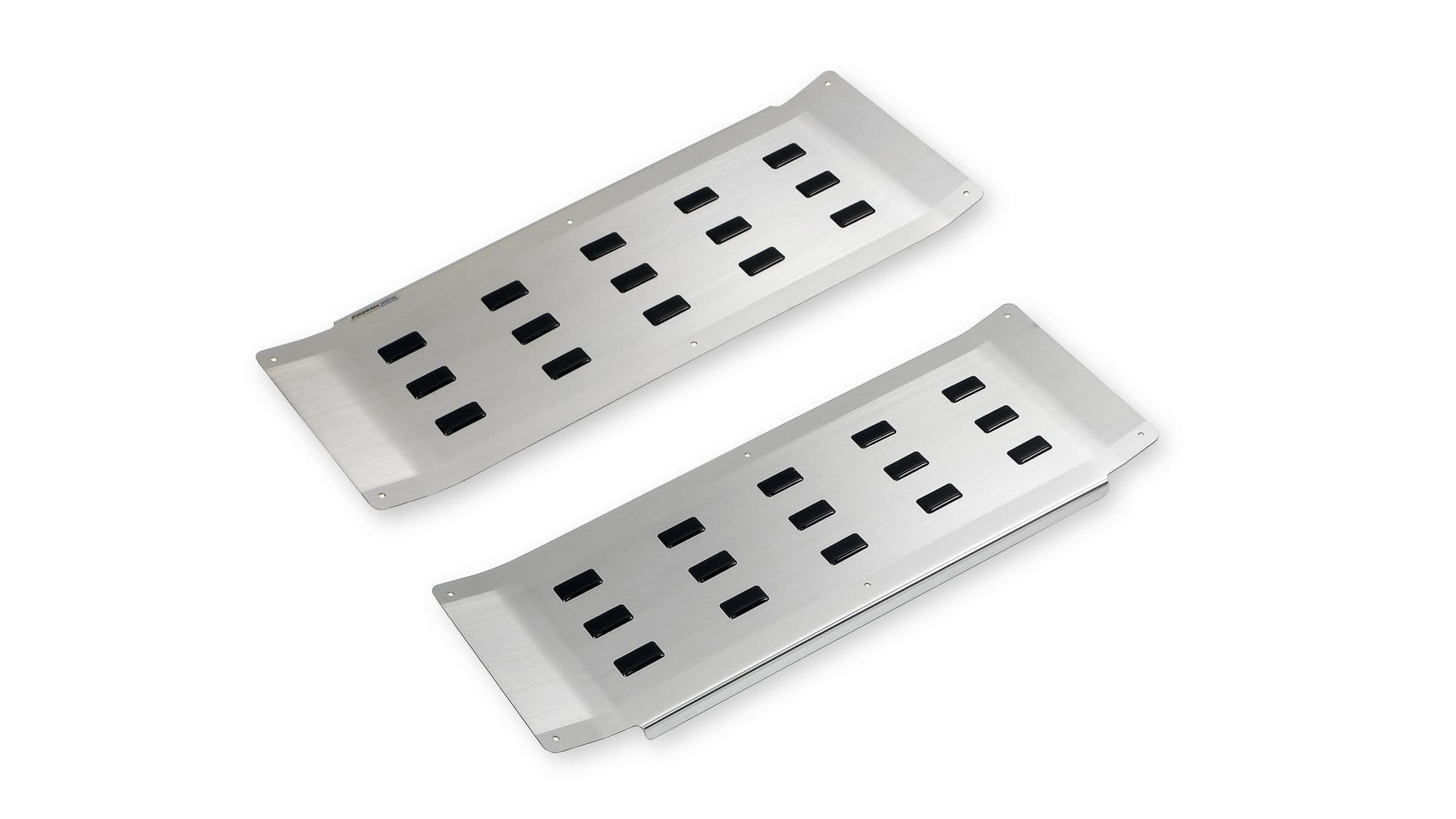 Covers for front interior steps — Black | Silver, Stainless steel, Polished