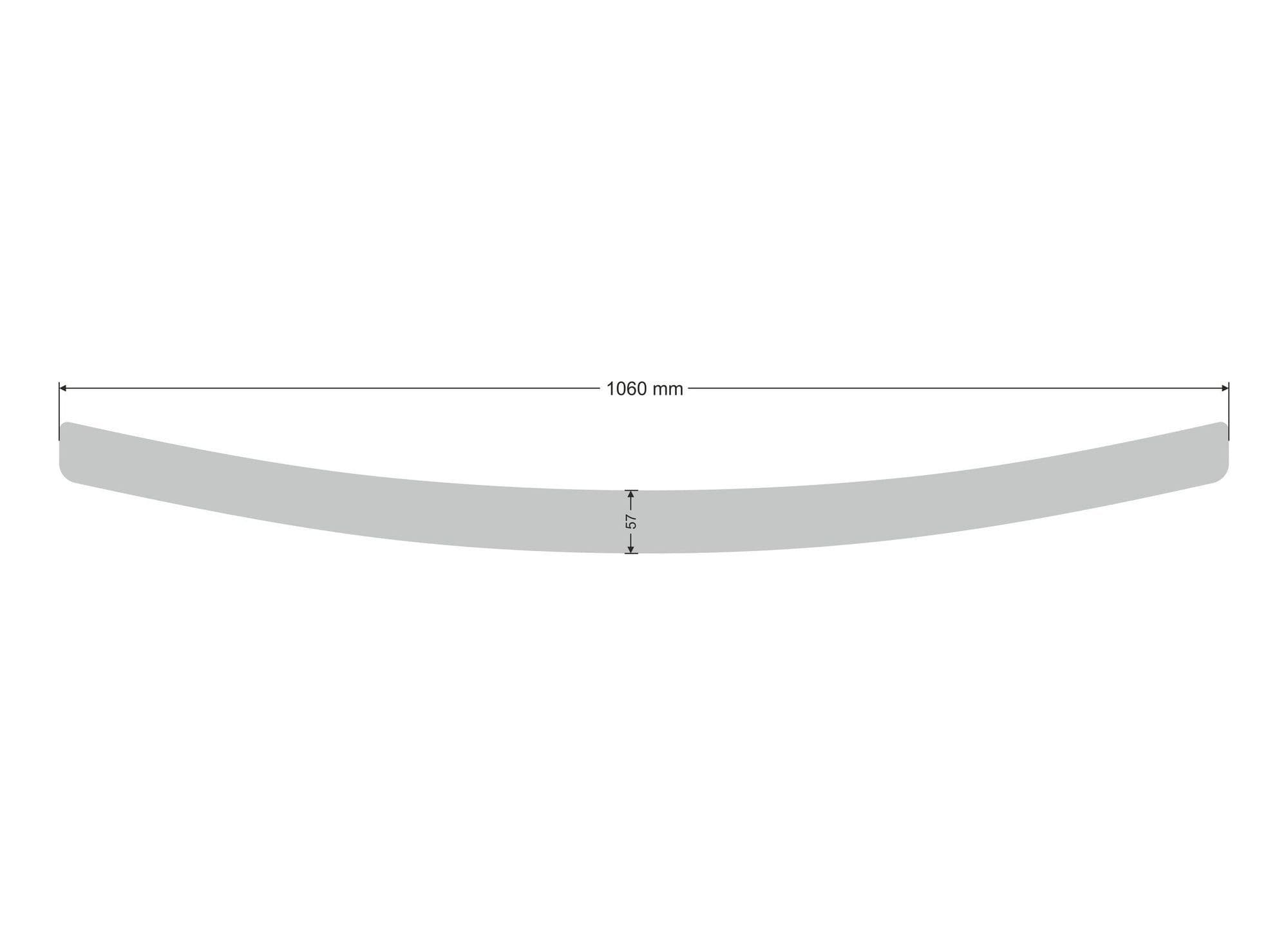 Rear bumper trim — Chrome, Stainless steel, Polished