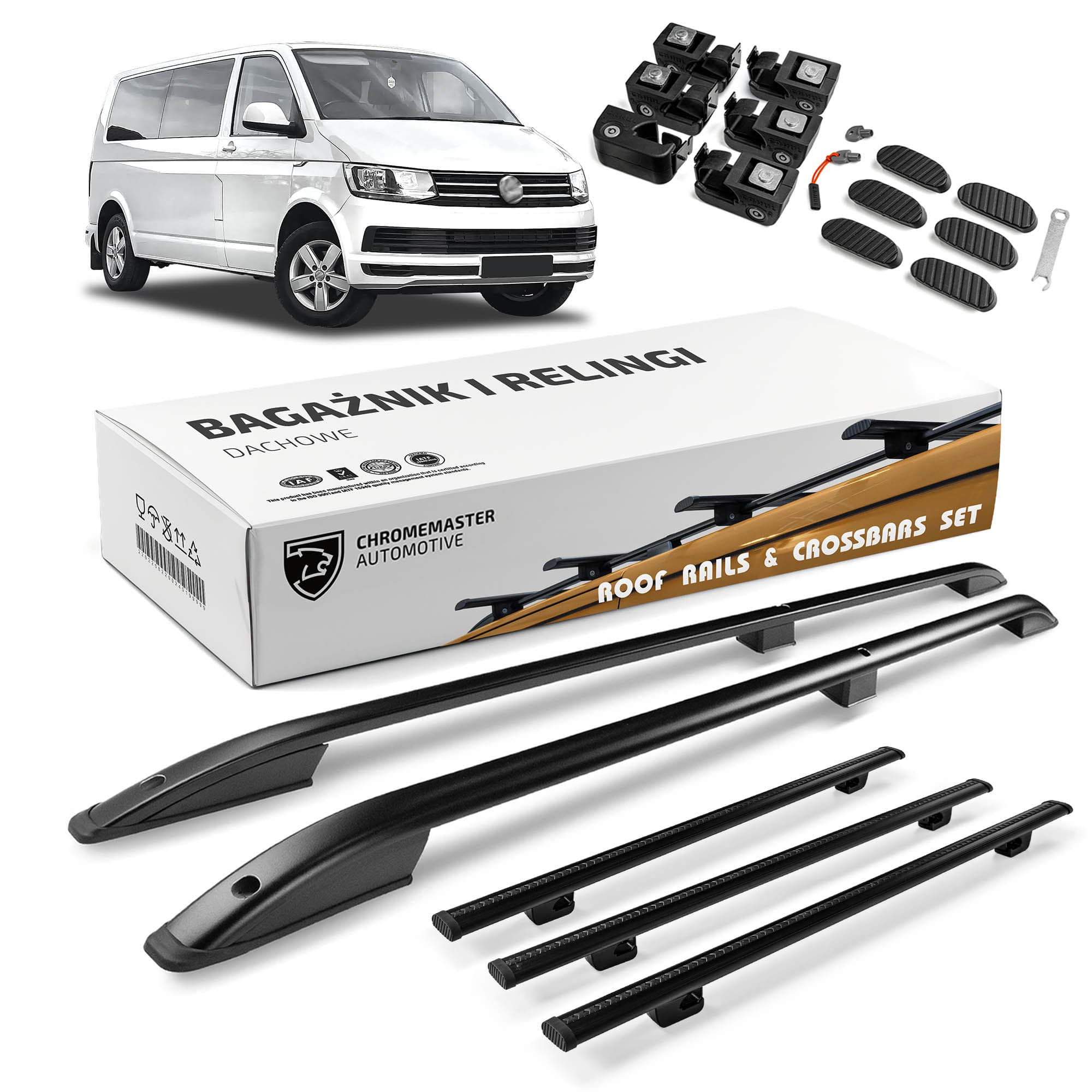 Roof rails with cross bars included SKYPORT — Black, Aluminum | Plastic, Painted