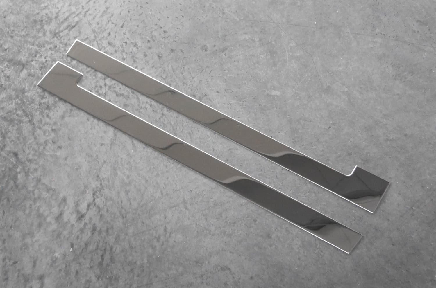 Lamelles pour portes coulissantes — Chrome, Acier inoxydable, Poli