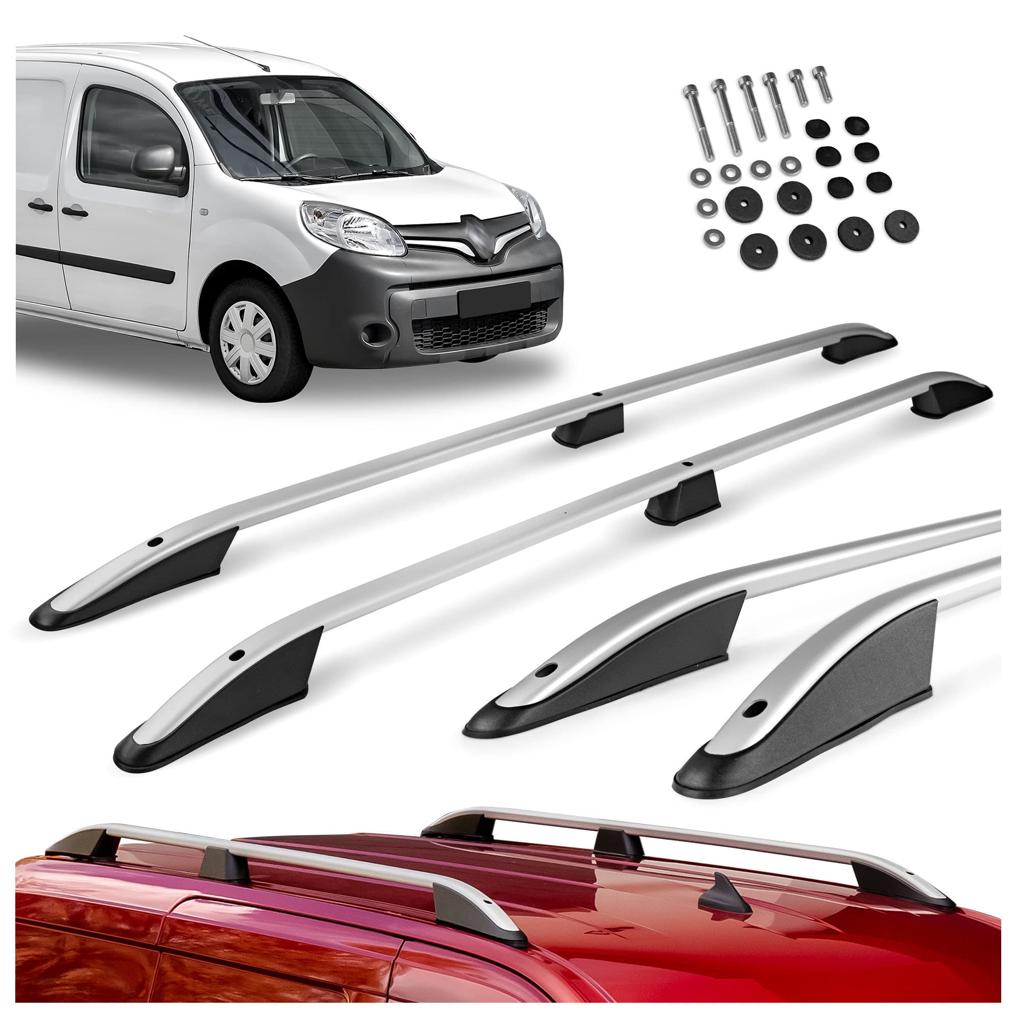 Roof rails Elegance — Silver, Aluminum | Plastic, Matte