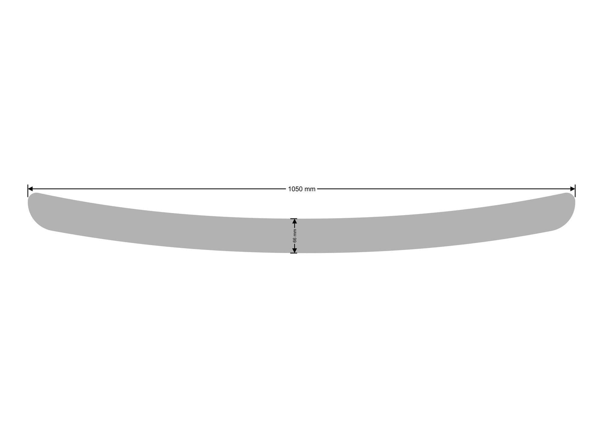 Rear bumper trim — Chrome, Stainless steel, Polished