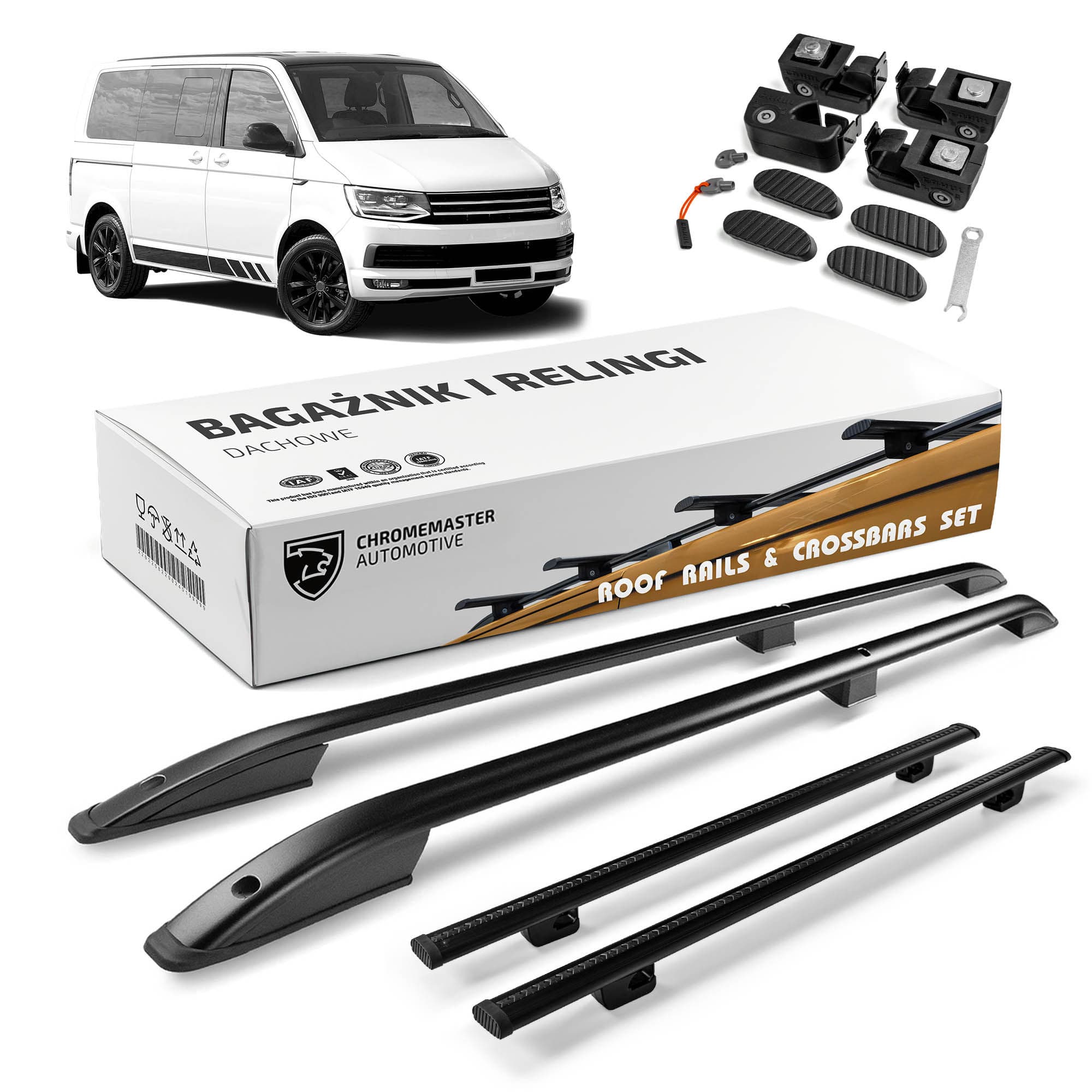 Roof rails with cross bars included SKYPORT — Black, Aluminum | Plastic, Painted