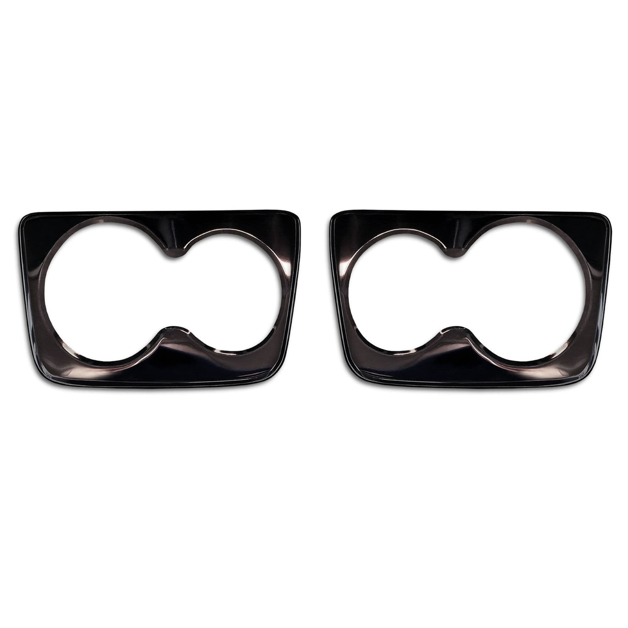 Cup holder frame — Black chrome, Stainless steel, Polished