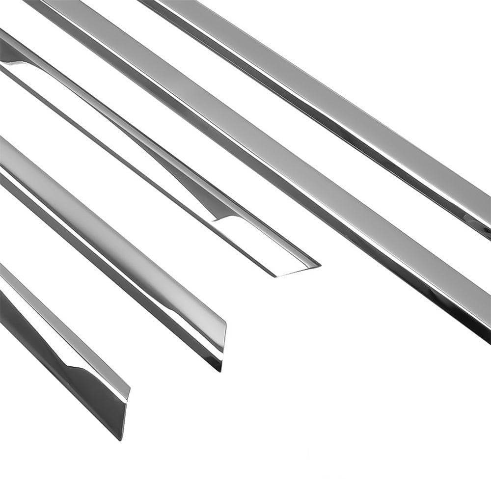 Moulures de portes latérales — Chrome, Acier inoxydable, Poli