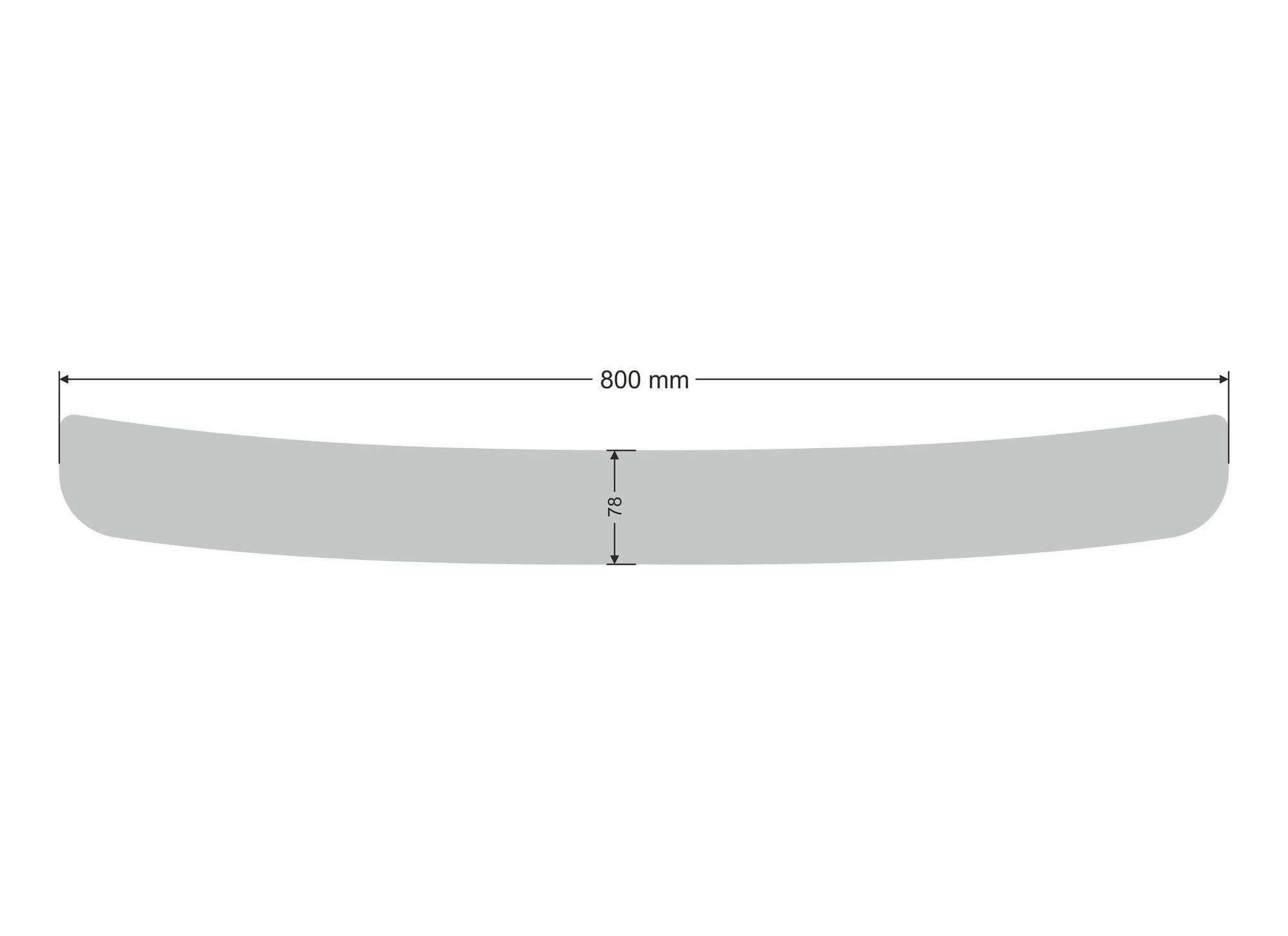 Rear bumper trim — Chrome, Stainless steel, Polished