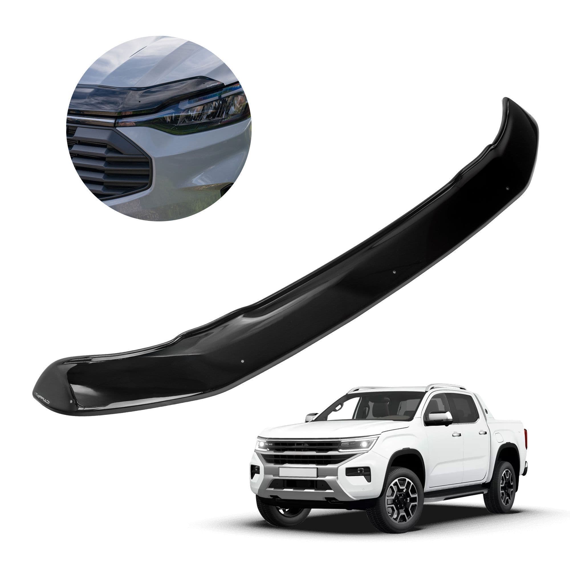 Bonnet guard — Black, ABS plastic, Shiny