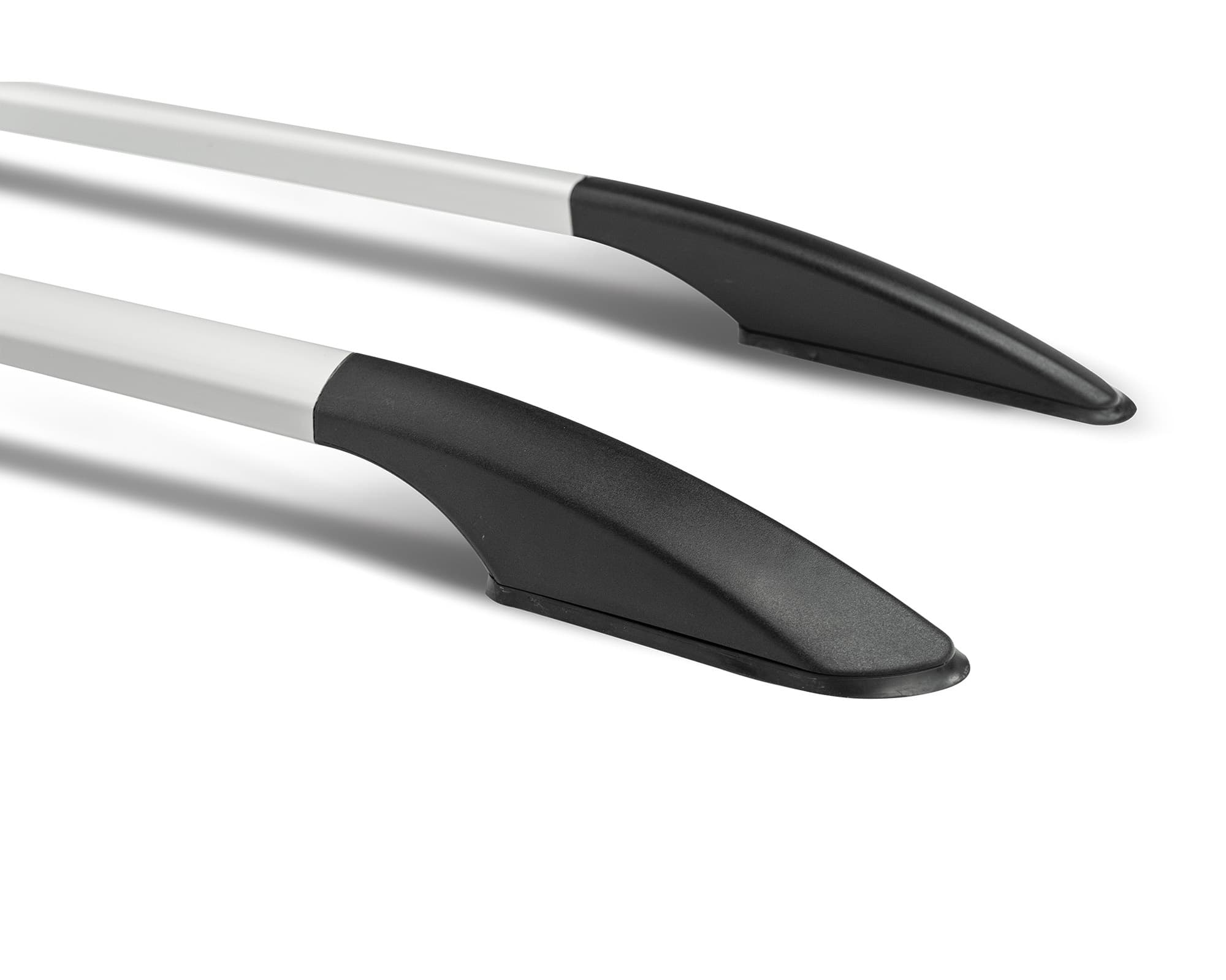Split roof rails Solid — Silver, Aluminum | Plastic, Matte