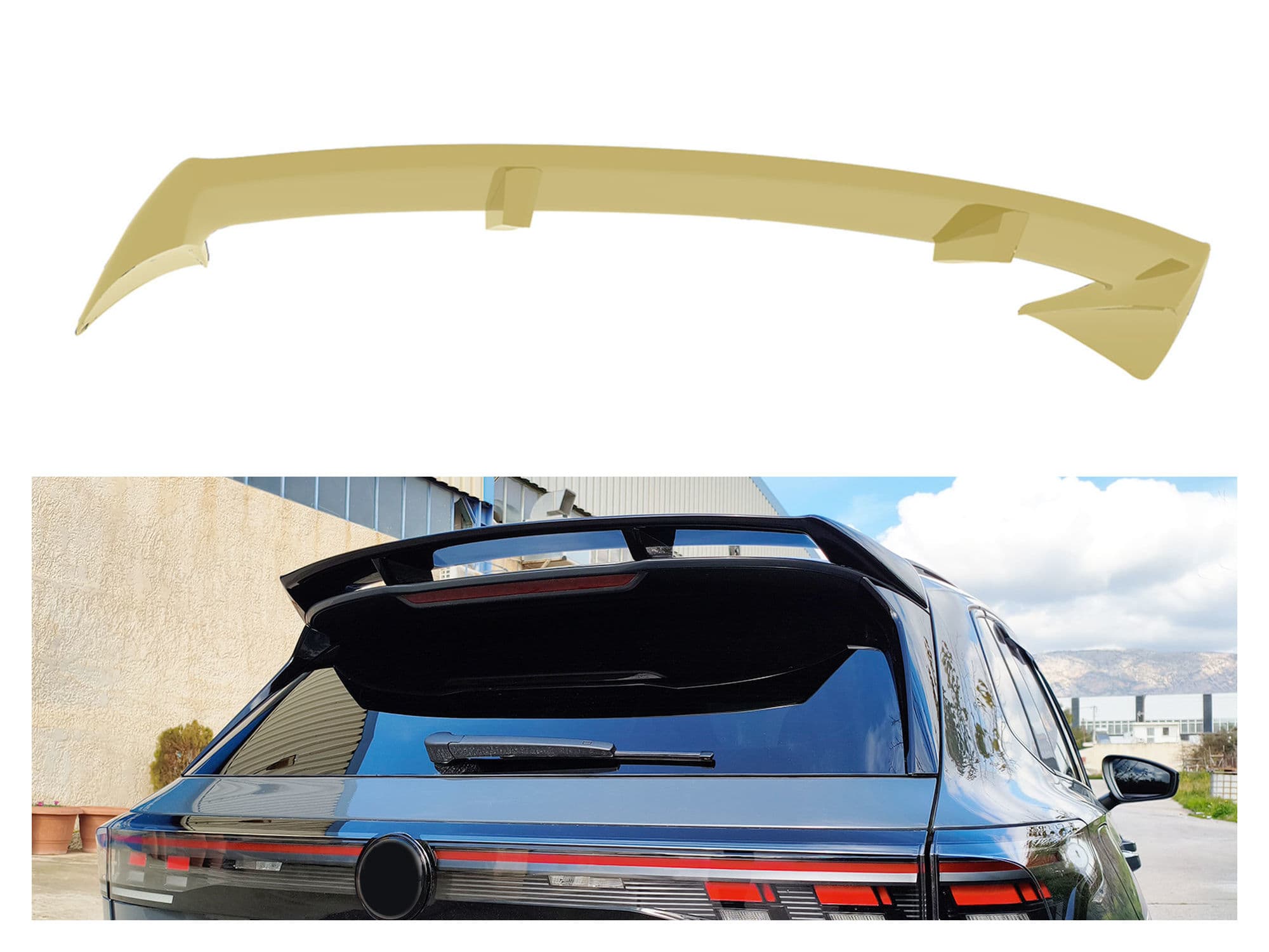 Roof spoiler — Polyurethane, For painting