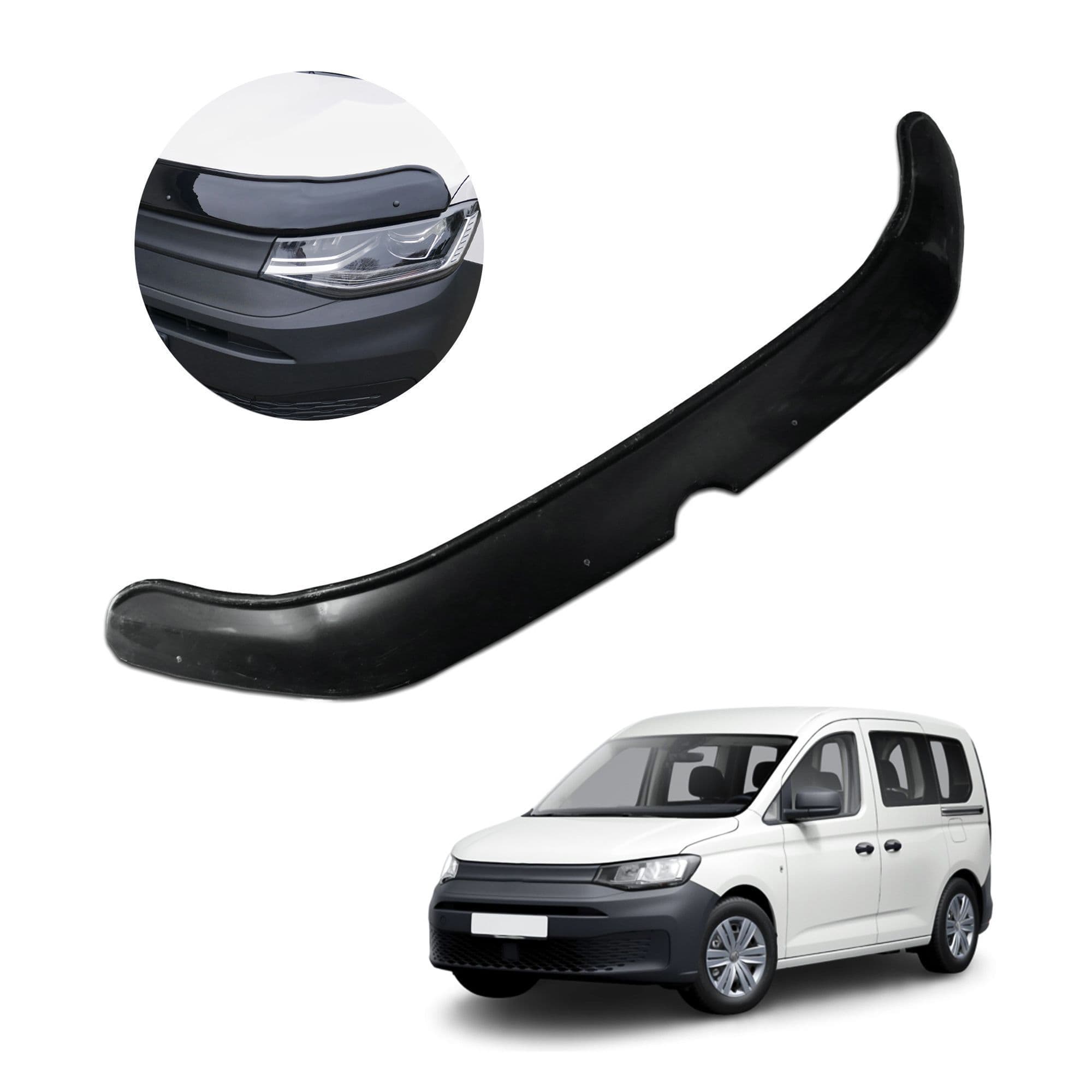 Bonnet guard — Black, ABS plastic, Shiny