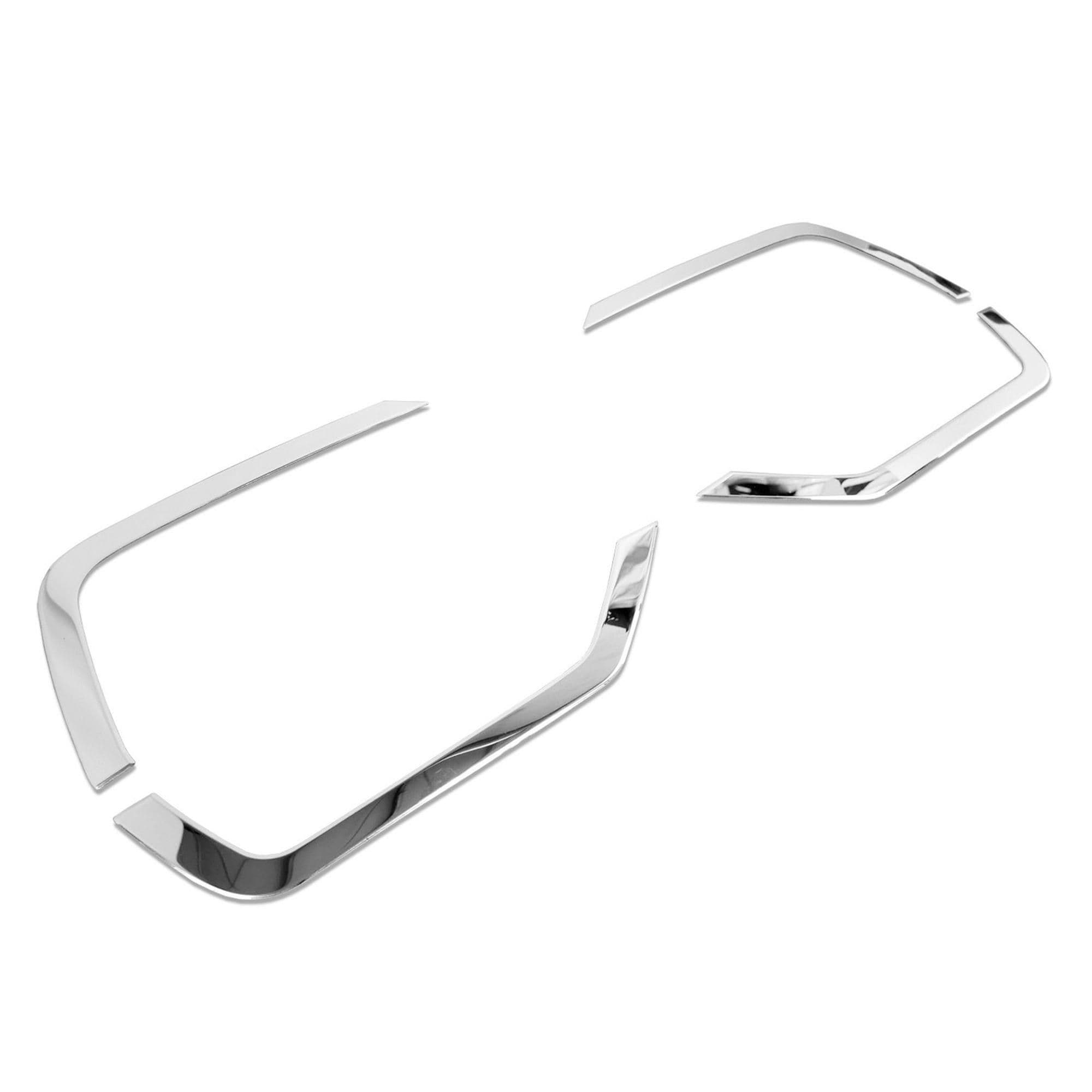 Halogen light frames (trims) — Chrome, Stainless steel, Polished