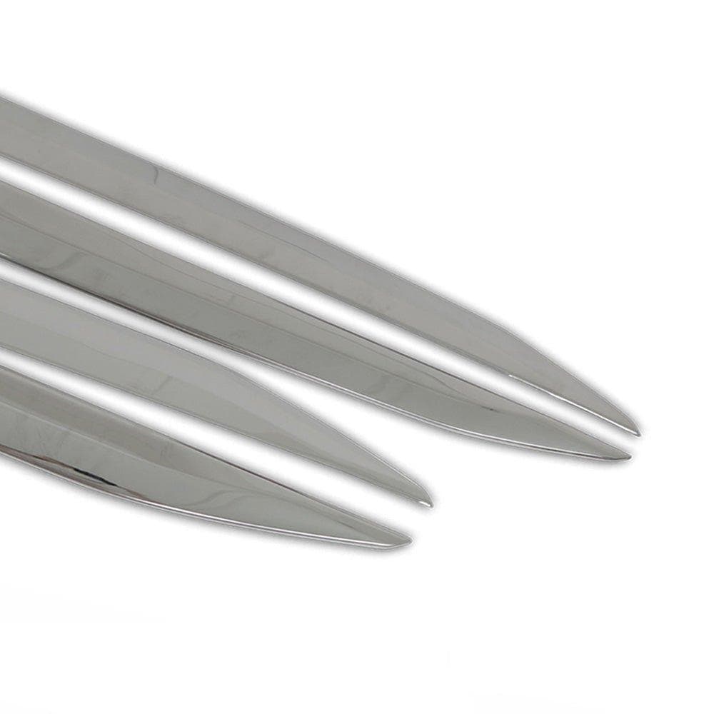 Moulures de portes latérales — Chrome, Acier inoxydable, Poli
