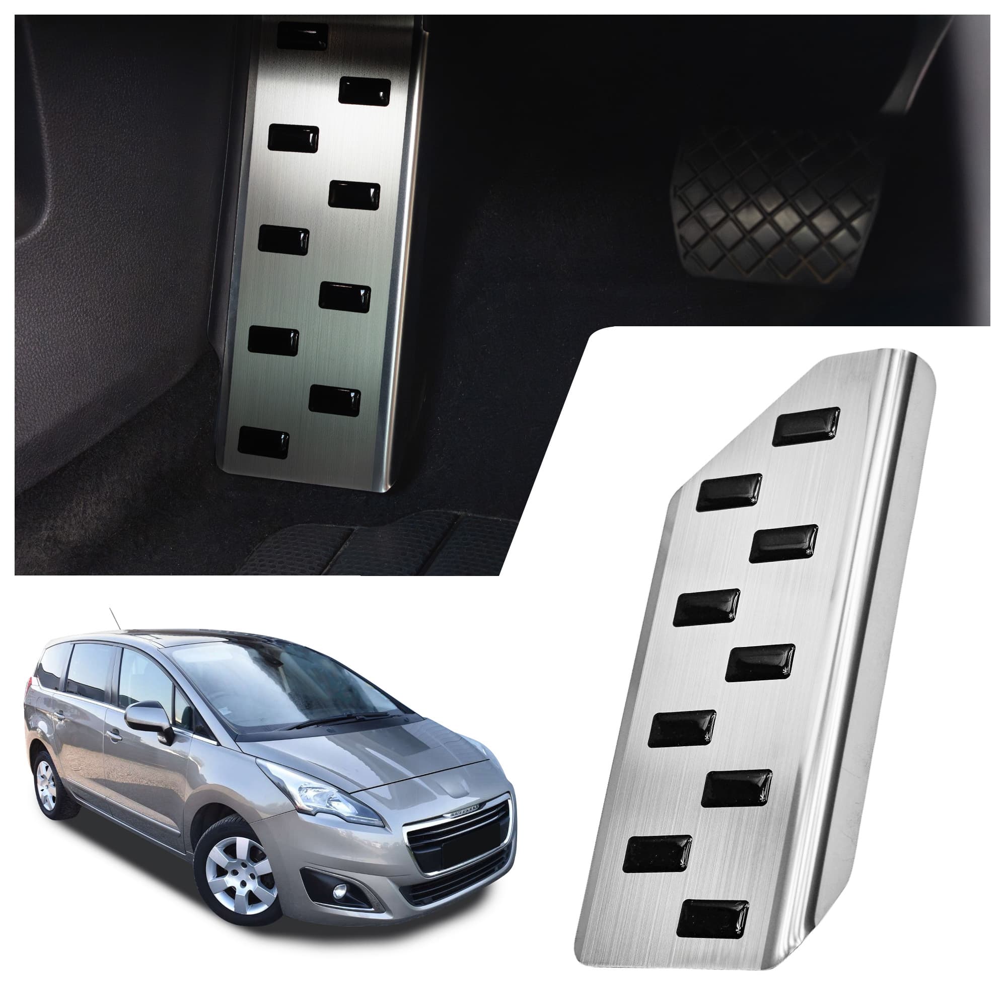 Footrest plate — Black | Silver, Stainless steel, Brushed