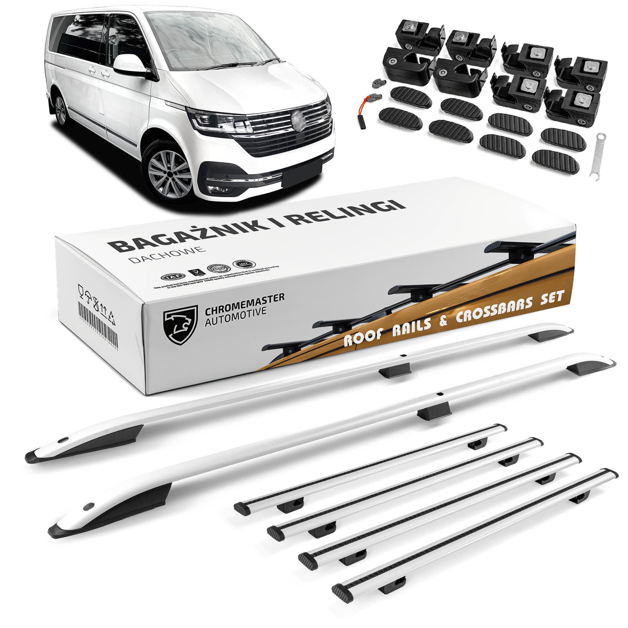 Roof rails with cross bars included SKYPORT — Silver, Aluminum | Plastic, Painted