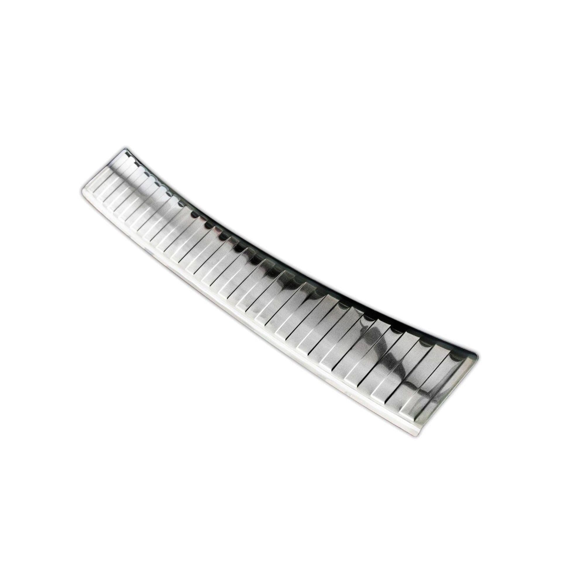 Rear bumper trim — Silver, Stainless steel, Brushed