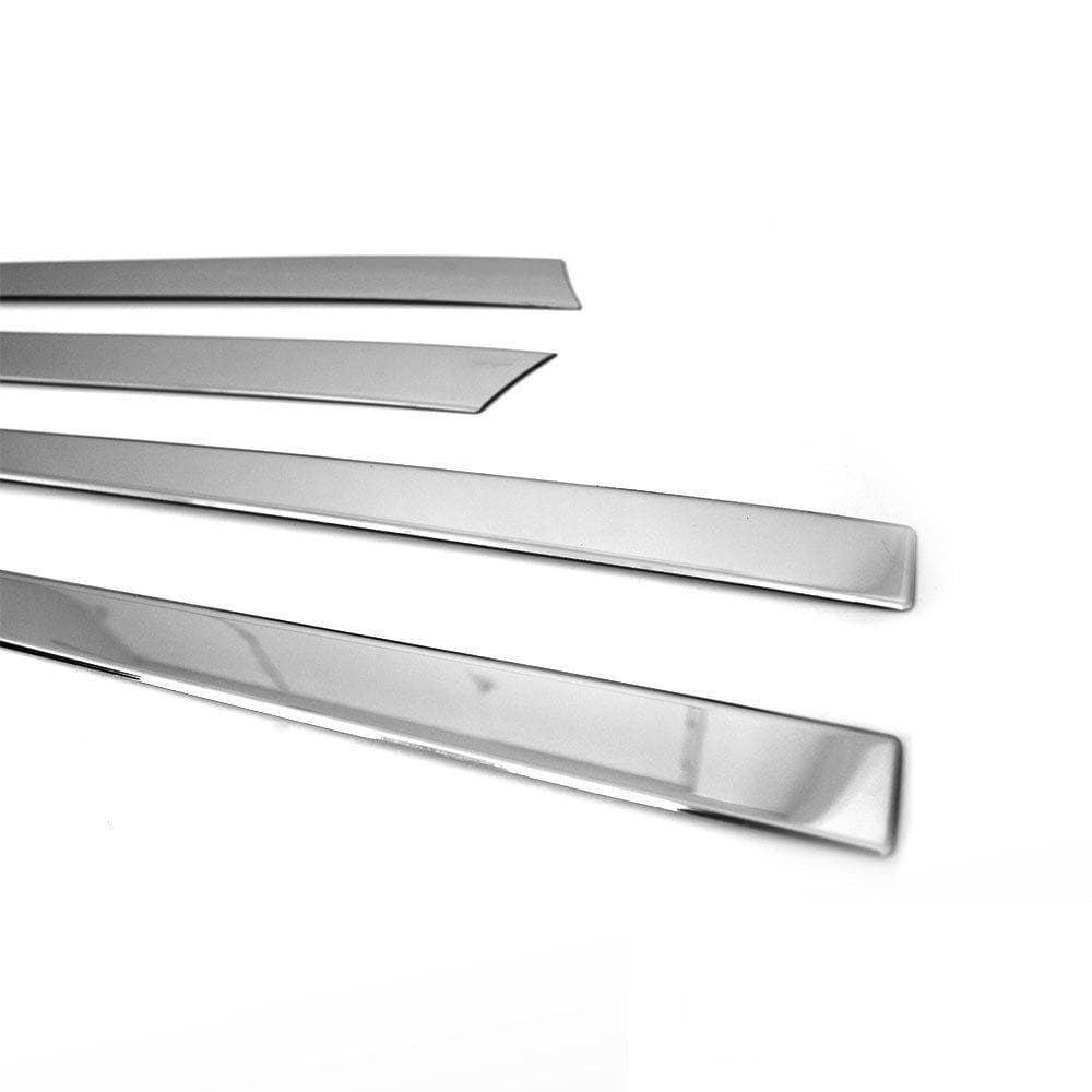 Moulures de portes latérales — Chrome, Acier inoxydable, Poli