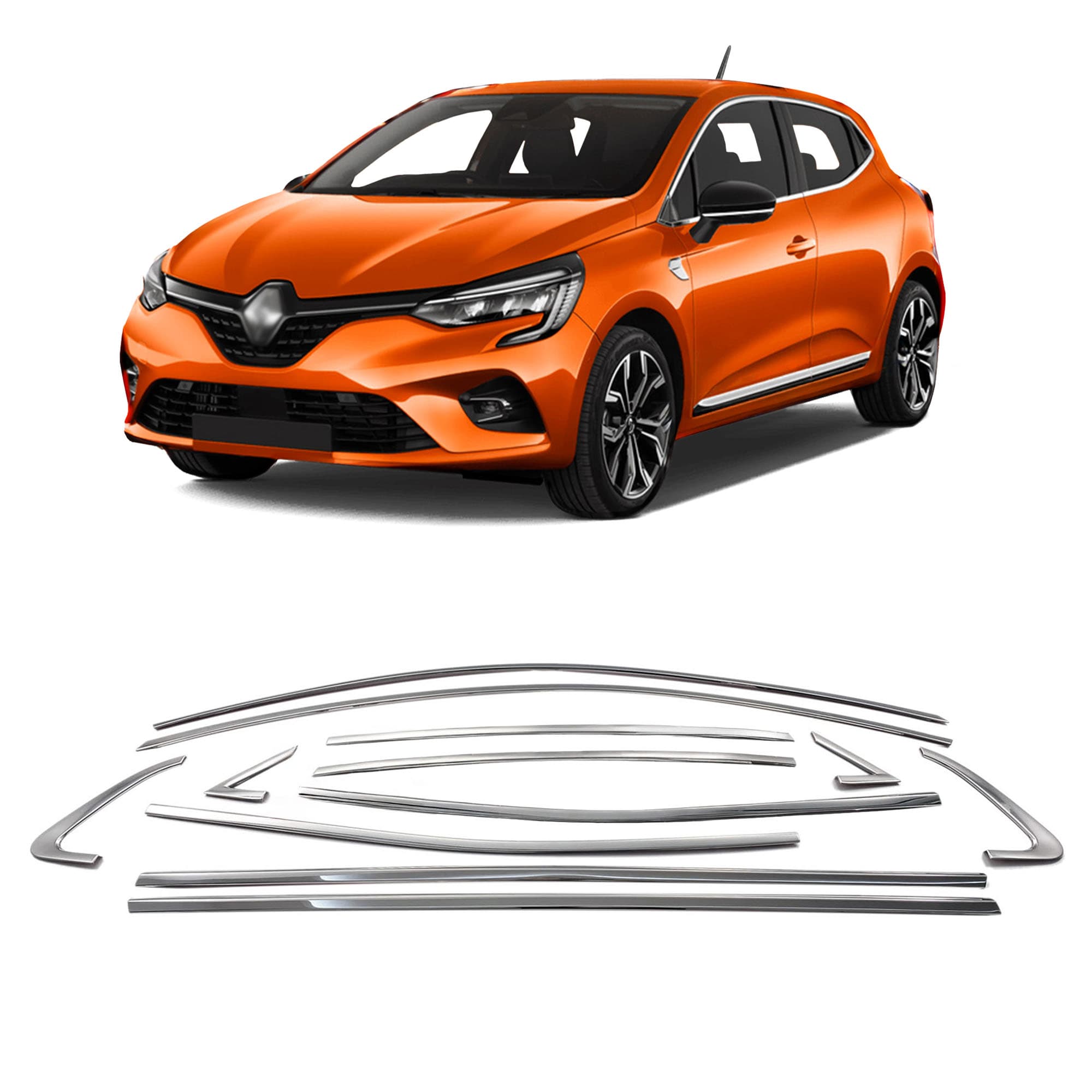 Side window trims — Chrome, Stainless steel, Polished